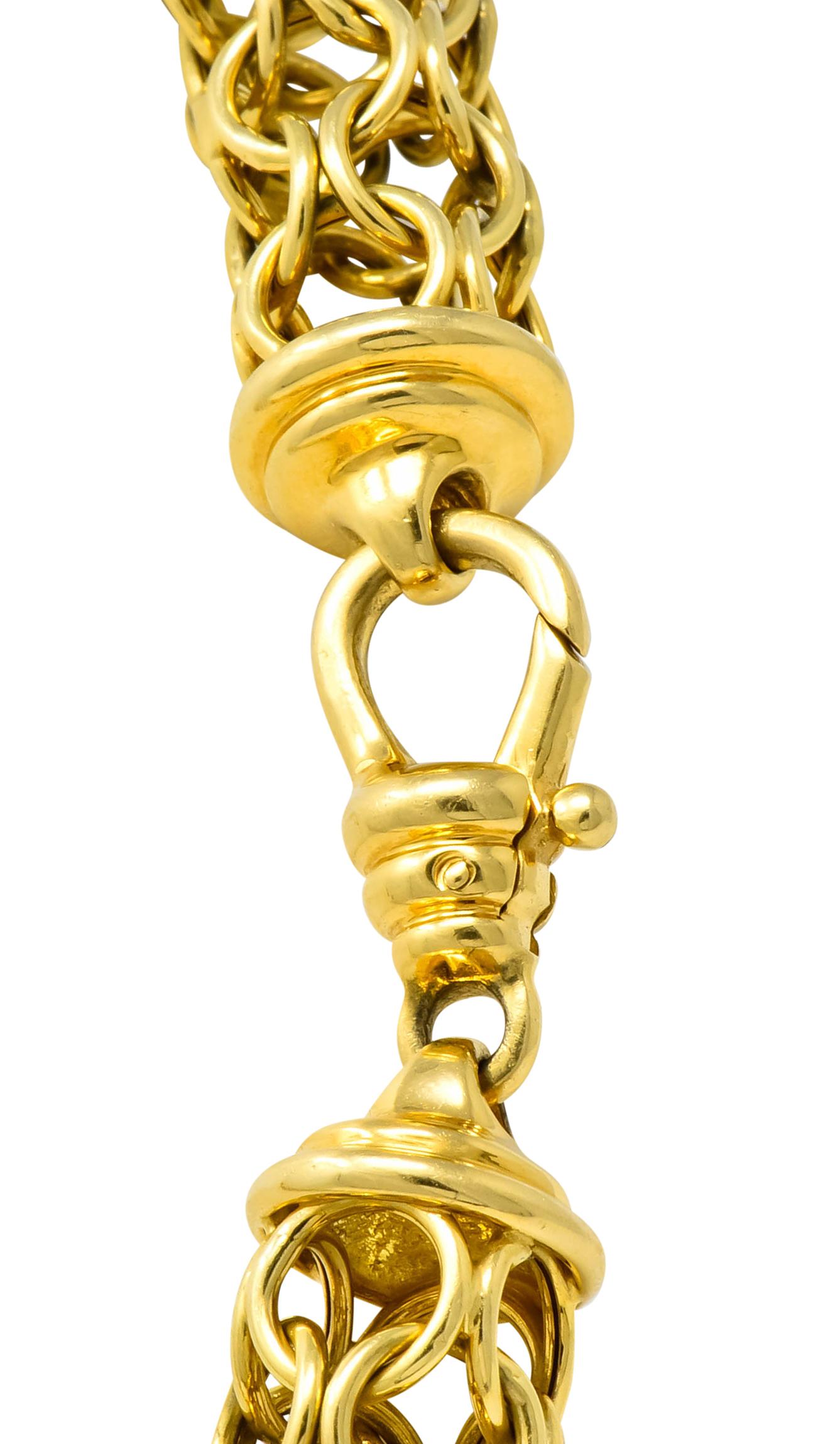 Paloma Picasso Tiffany & Co. Citrine 18 Karat Yellow Gold Mesh Collar Necklace 1