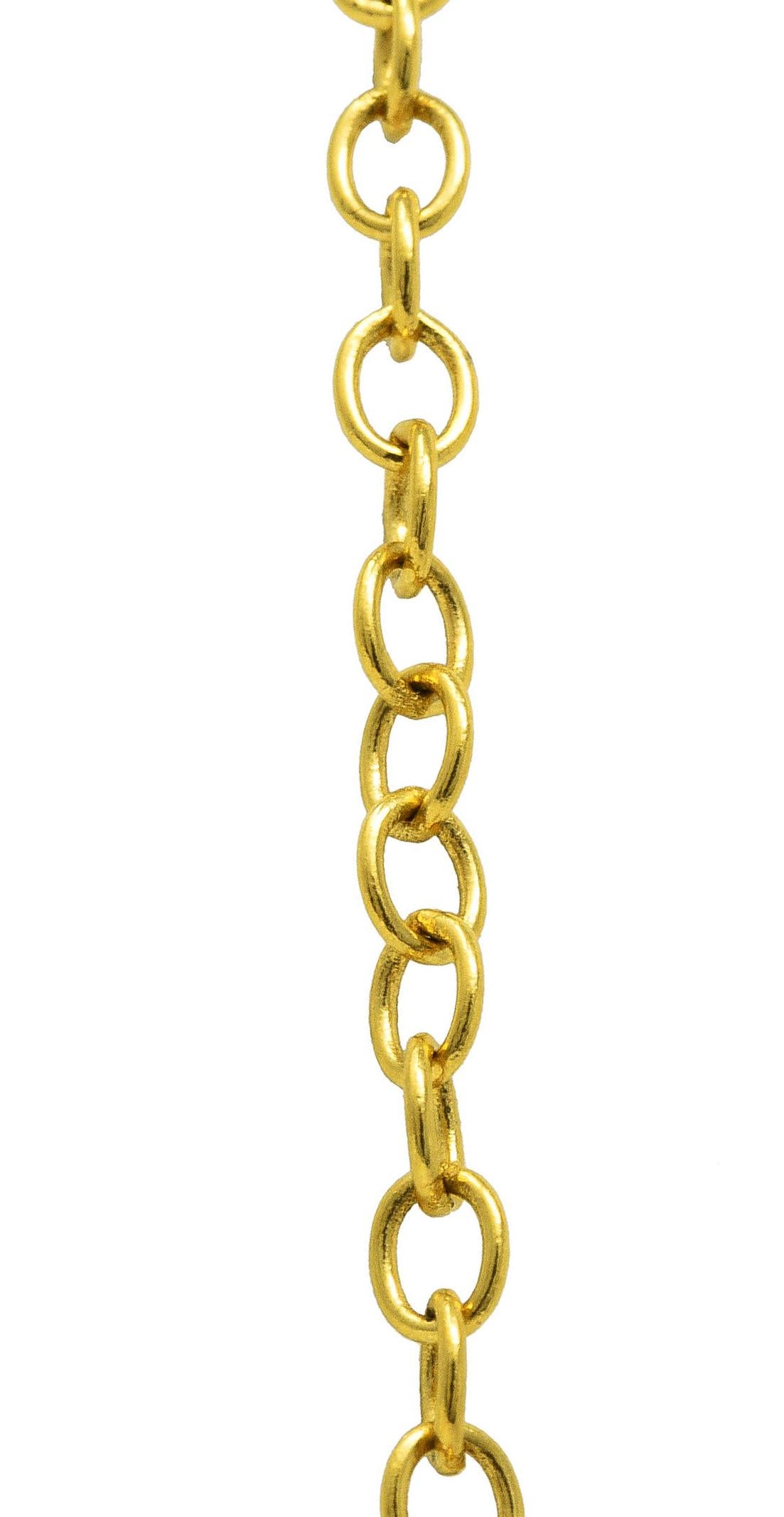Paloma Picasso Tiffany & Co. Crystal Quartz 18 Karat Yellow Gold Pendant Neck 1