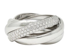 Paloma Picasso Tiffany & Co. Diamond 18K White Gold Vintage Melody Band Ring