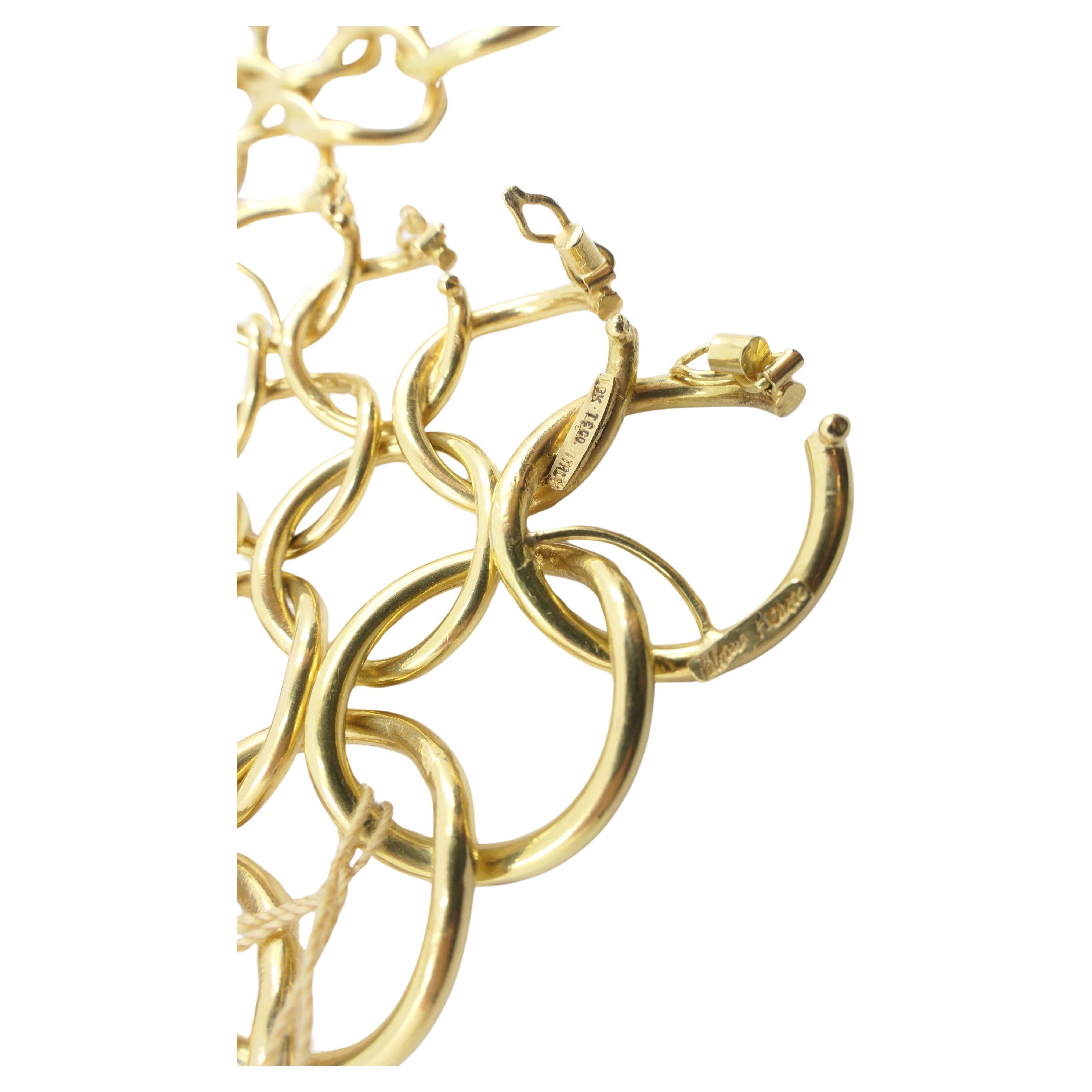Paloma Picasso Tiffany & Co. Gold Circle Link Necklace 3