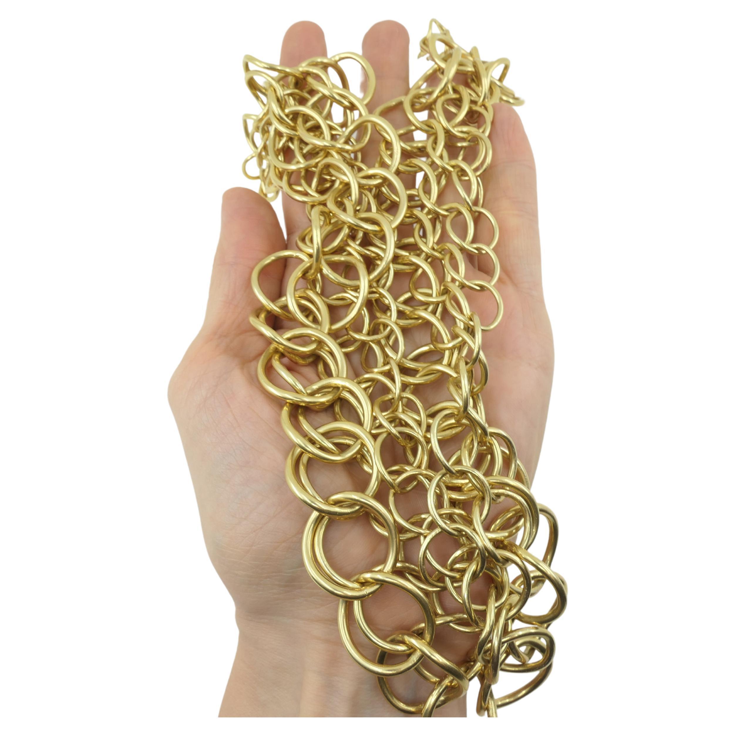 Paloma Picasso Tiffany & Co. Gold Circle Link Necklace 5