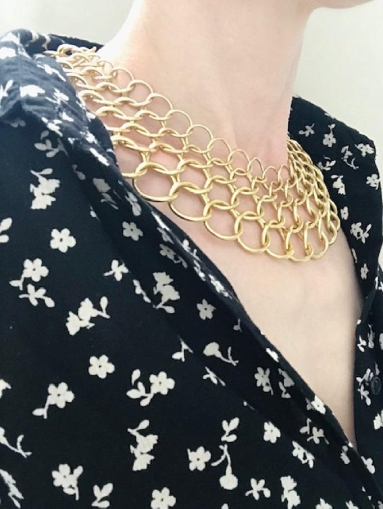 Paloma Picasso Tiffany & Co. Gold Circle Link Necklace 6
