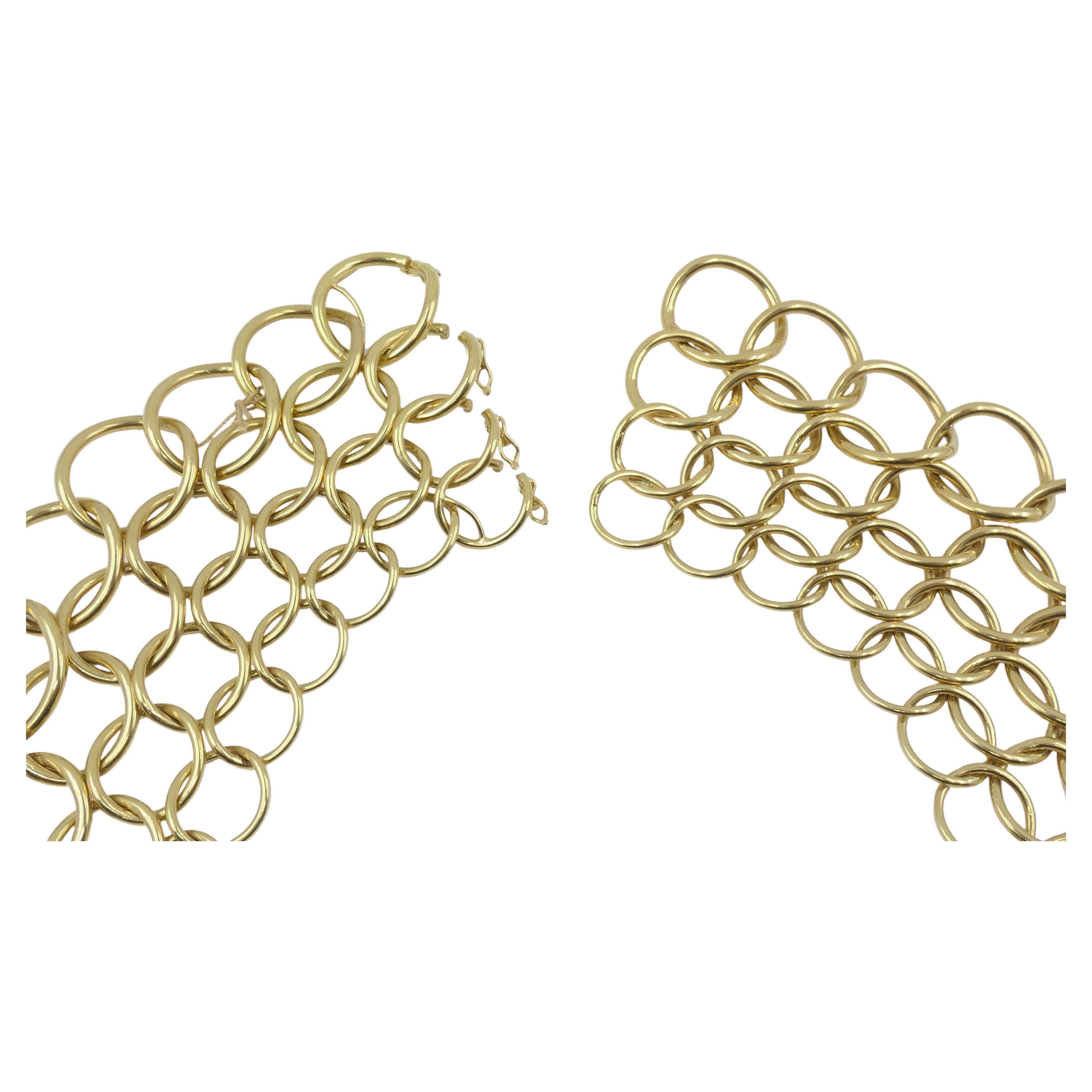 Paloma Picasso Tiffany & Co. Gold Circle Link Necklace In Excellent Condition In Beverly Hills, CA