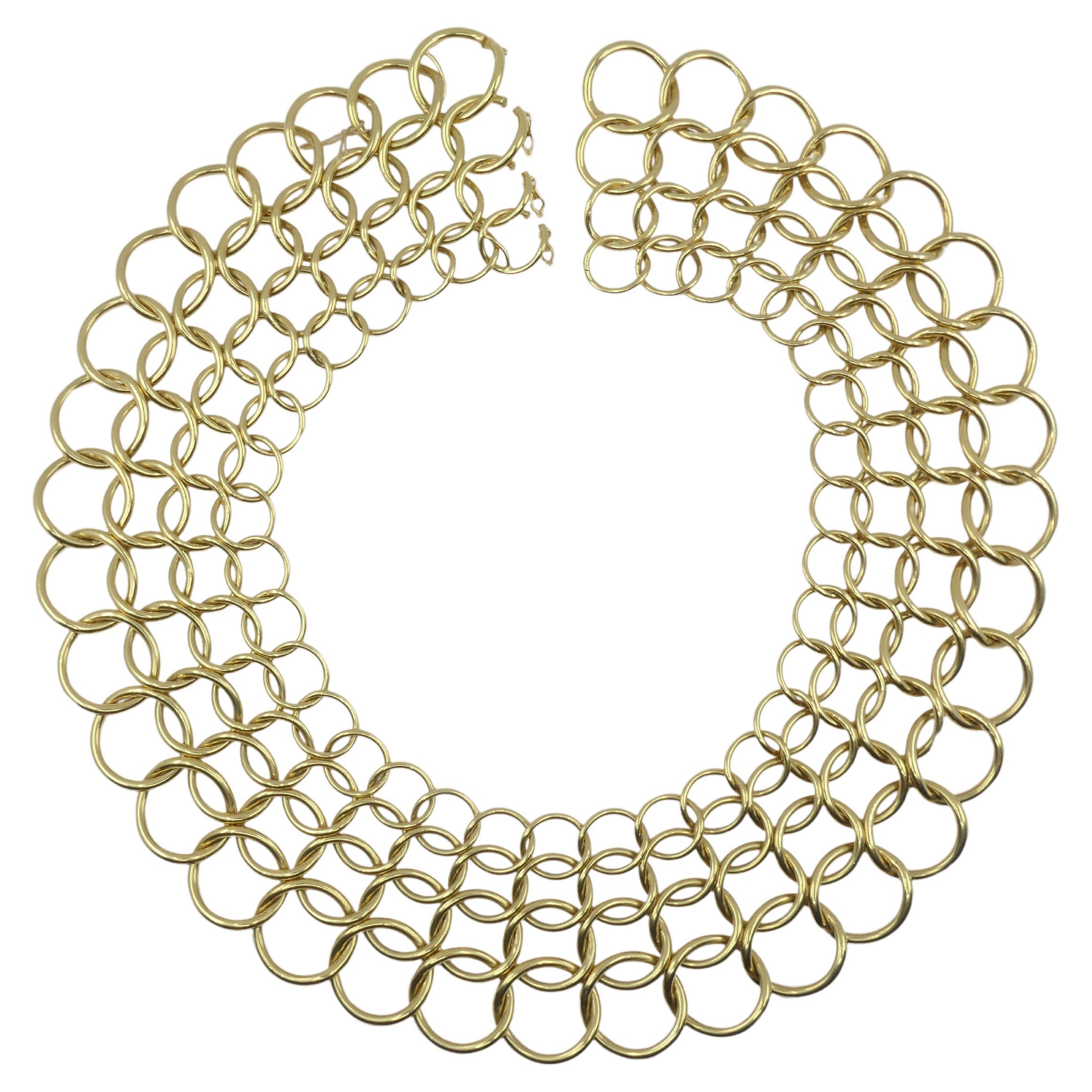 Women's Paloma Picasso Tiffany & Co. Gold Circle Link Necklace