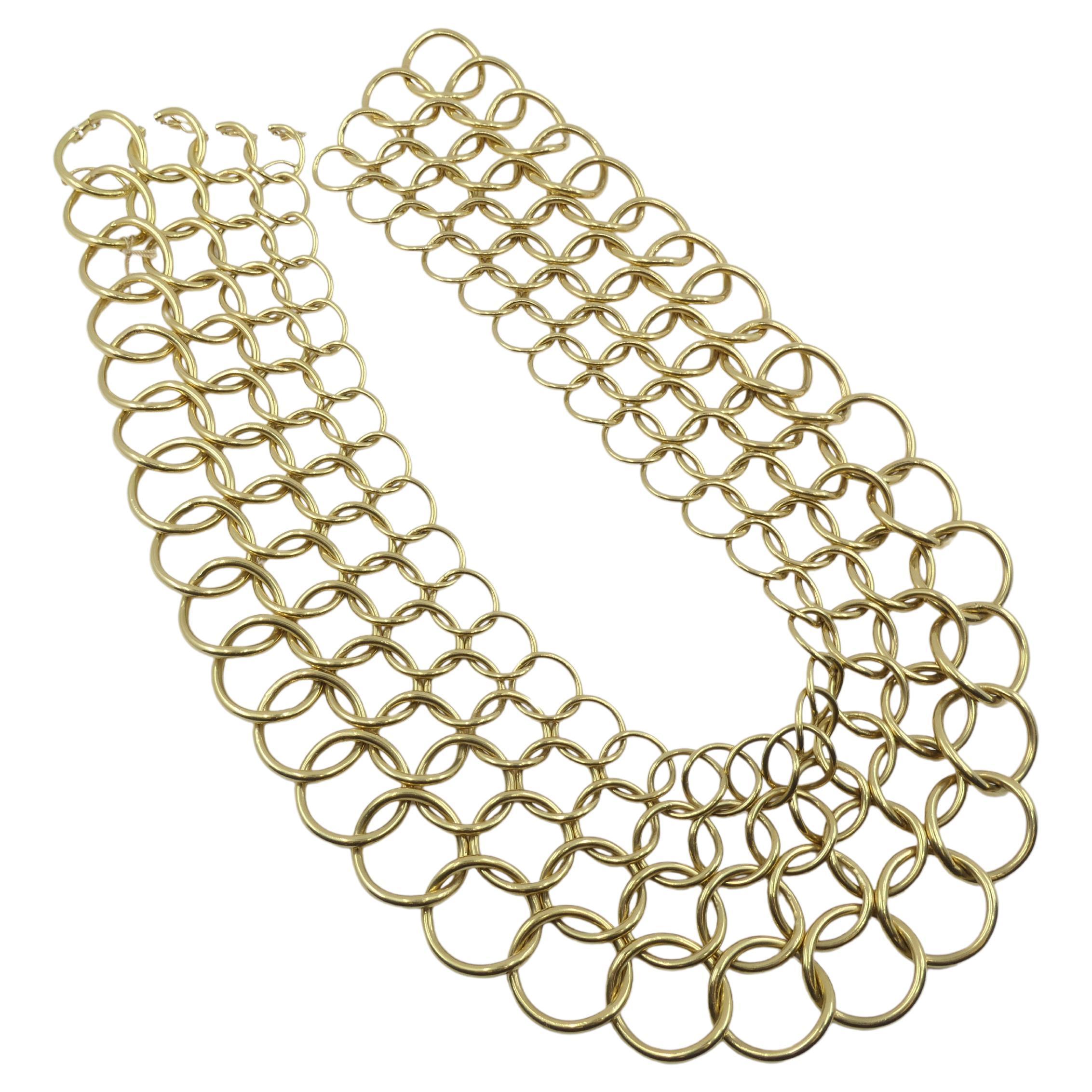 Paloma Picasso Tiffany & Co. Gold Circle Link Necklace 1