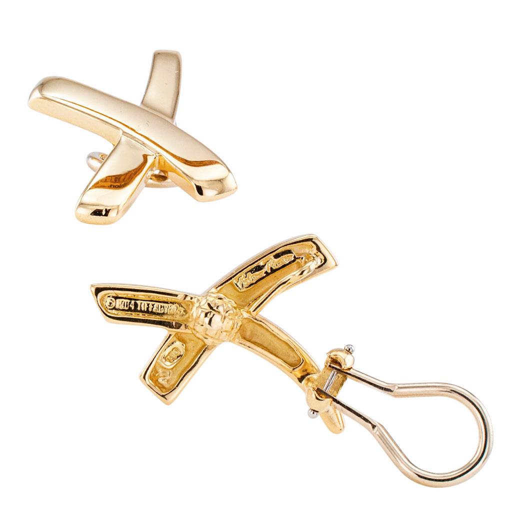 Contemporary Paloma Picasso Tiffany & Co Gold X Earrings