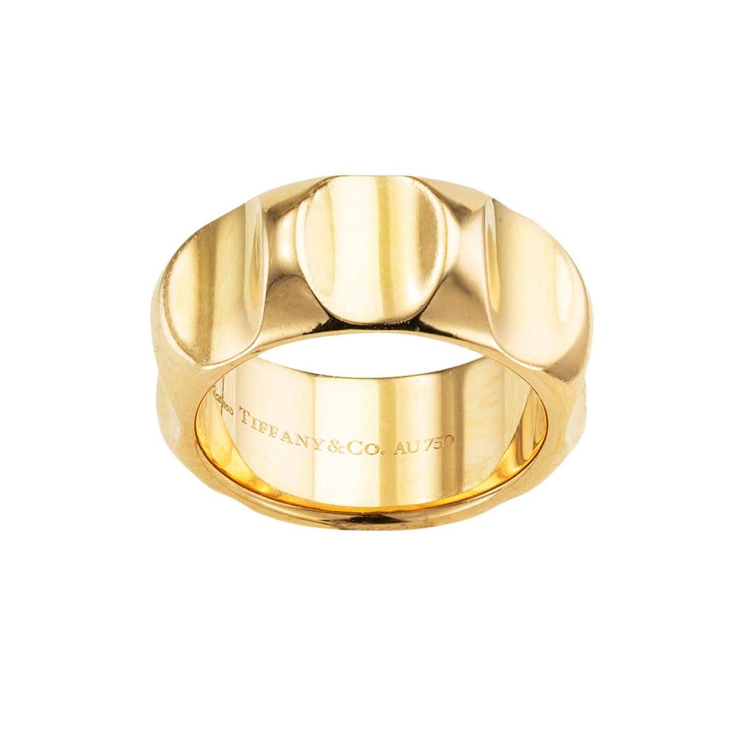 Paloma Picasso Tiffany & Co Groove ring band. *

ABOUT THIS ITEM:  #R-DJ81B. Scroll down for specifications.  9 mm wide with a continuous dimpled motif that is downright whimsical, totally Paloma.  The design has a generous hefty feeling without