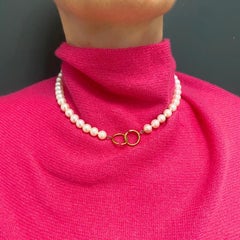 Paloma Picasso Tiffany & Co. Pearl Necklace 18k Gold Clasp