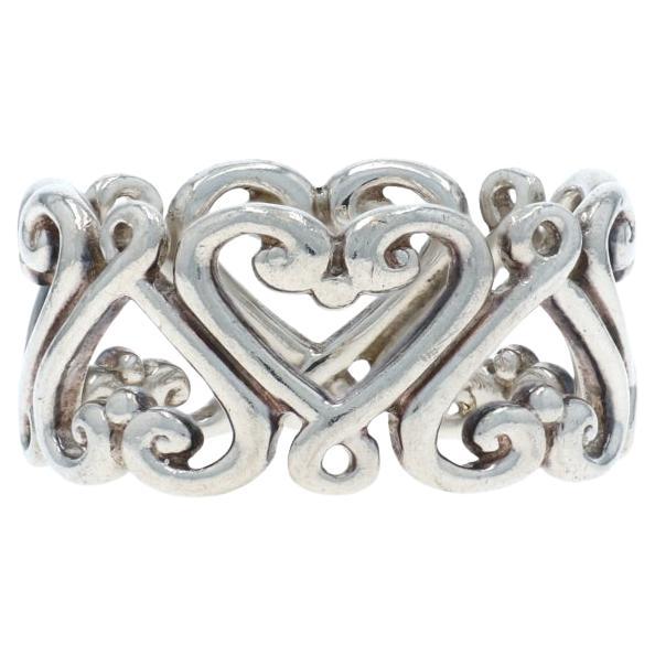Paloma Picasso pour Tiffany 
Co. Venezia Goldini Heart Statement Band 925 Sz 7 Ring en vente
