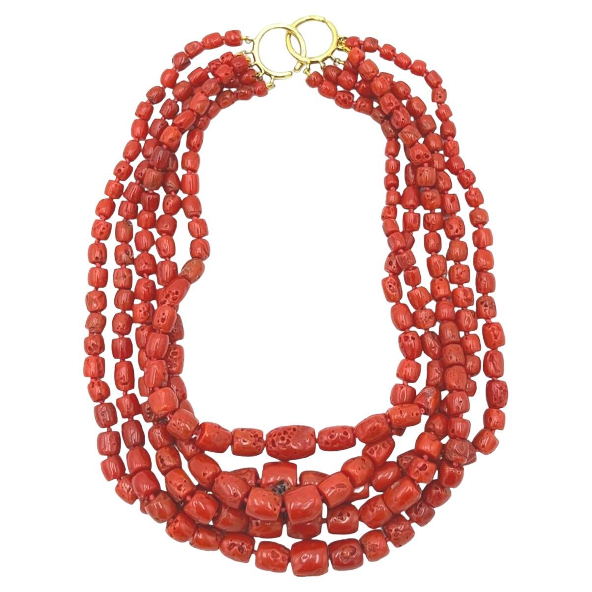 PALOMA PICASSO, TIFFANY & CO., Yellow Gold and Coral Bead Necklace