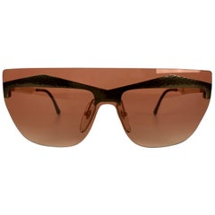 Paloma Picasso Retro Shield Sunglasses Mod. 3727 One Piece Lens