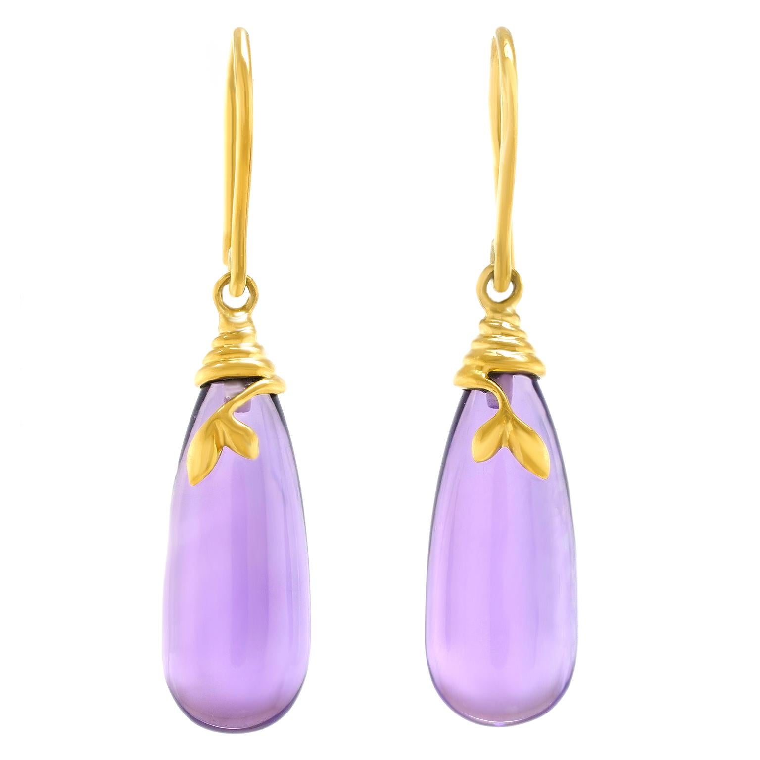 Cabochon Paloma Piccaso per Tiffany Orecchini a goccia con ametista in vendita