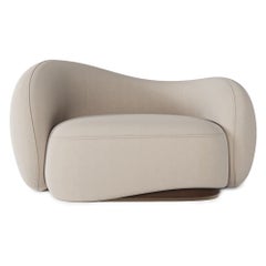 Paloma Sofa 140, Organic Modern, Velvet, by Studio Kirkit