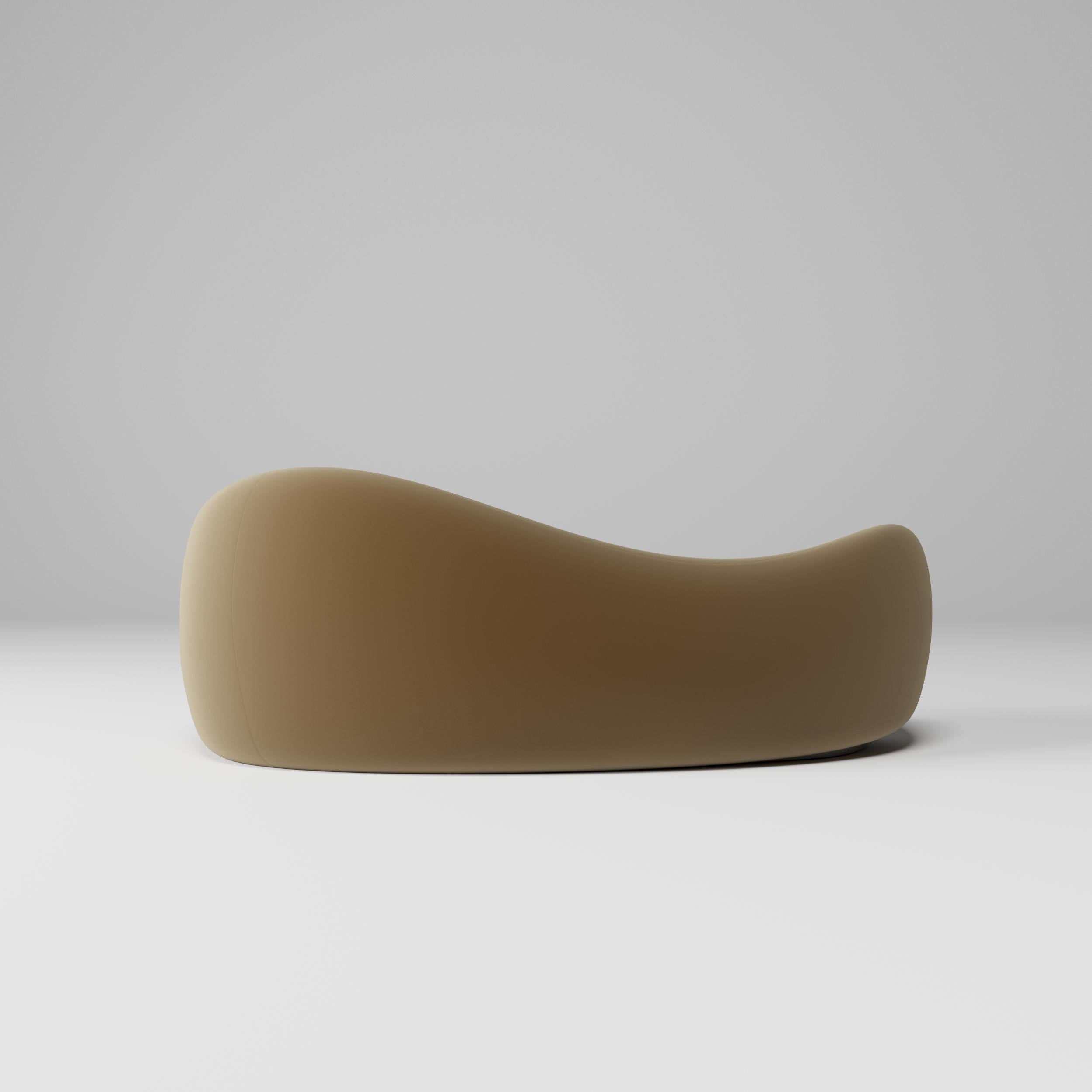 Turkish Paloma Sofa 200, Organic Modern, Strech Velvet, by Mehmet OREL for Studio Kirkit For Sale