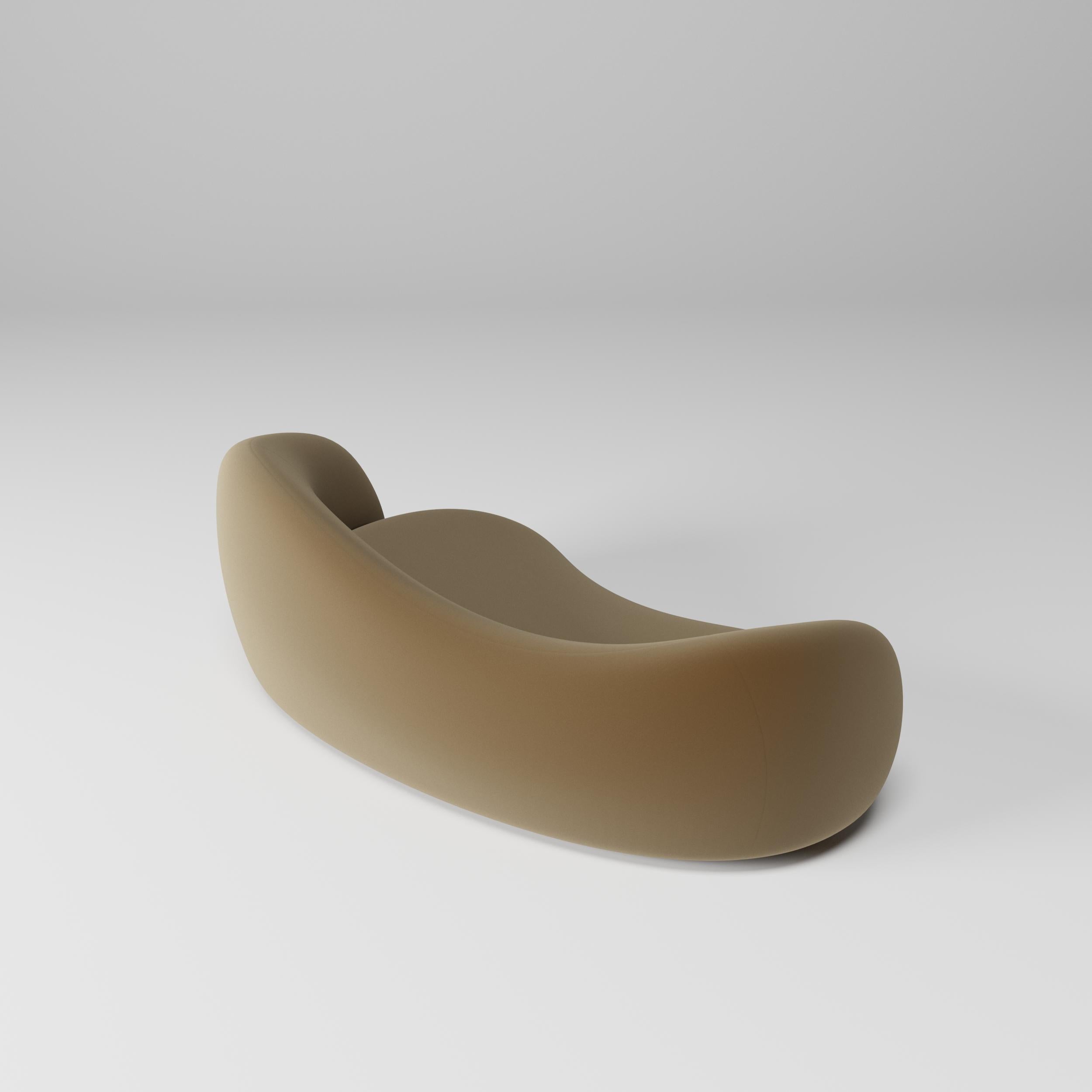 Paloma Sofa 200, Organic Modern, Strech Velvet, by Mehmet OREL for Studio Kirkit In New Condition For Sale In IZMIR, TR