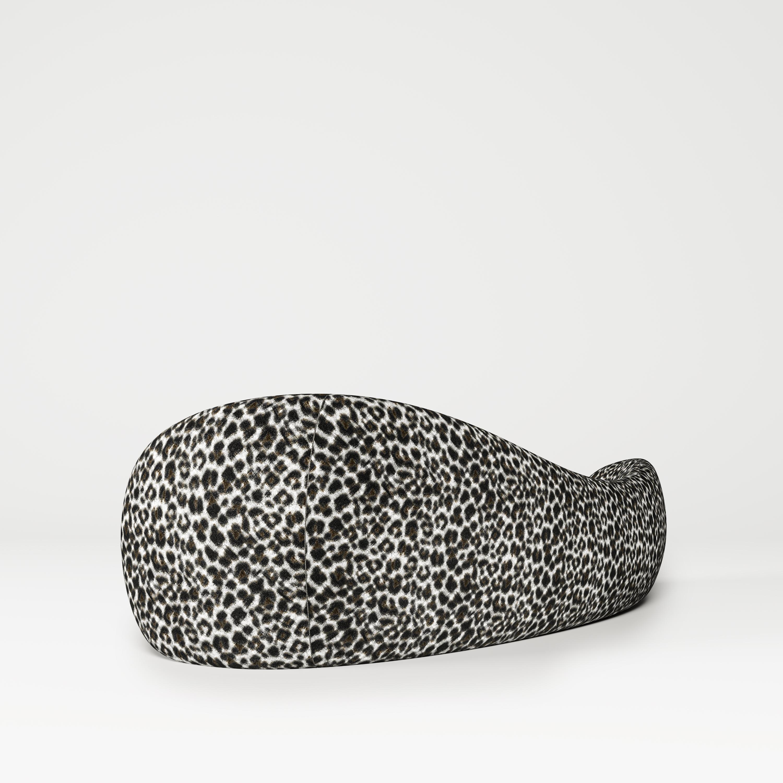 Hand-Crafted Paloma Sofa 280, Organic Modern, Leopard Pattern, by Mehmet Orel for Studio Kirkit For Sale