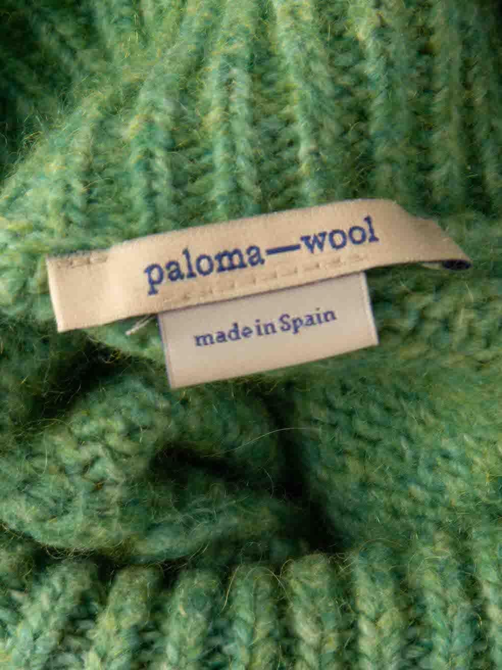 Paloma Wool Green Turtleneck Knit Sweater Size L For Sale 2