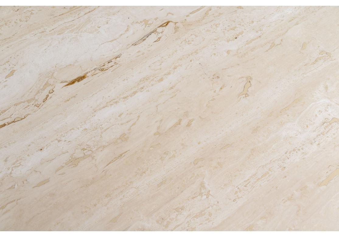 Table basse Palomino en travertin et fer attribuée à Kreiss en vente 4