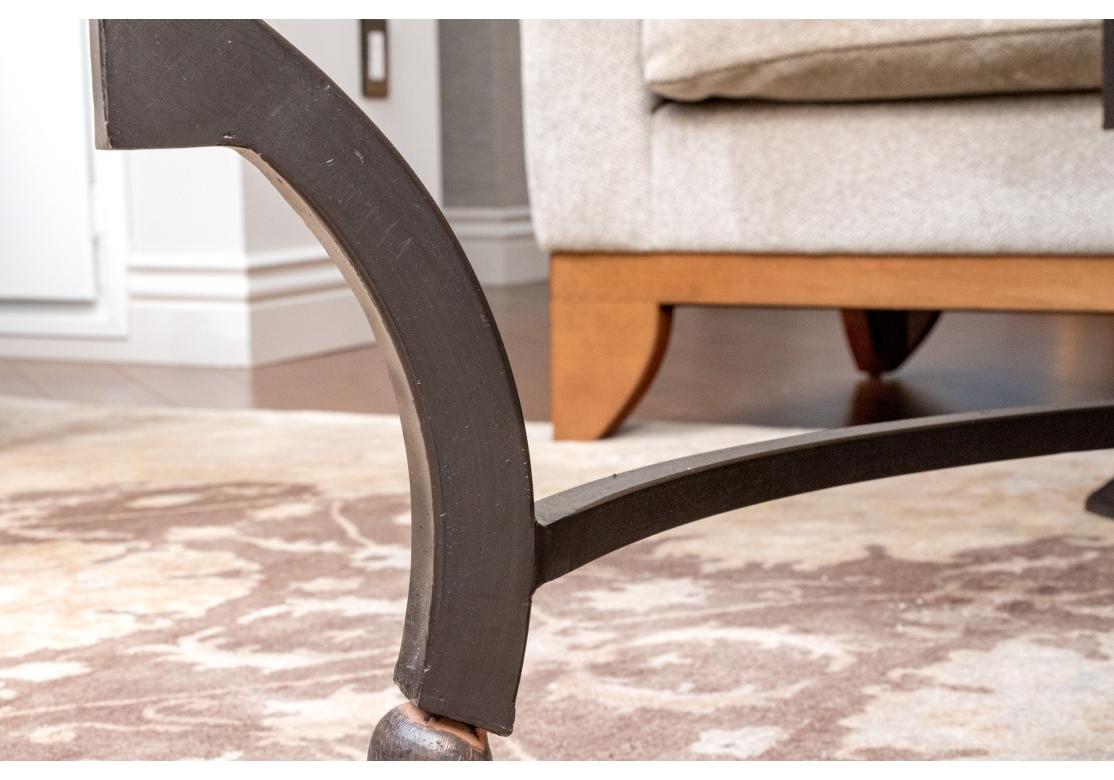 Table basse Palomino en travertin et fer attribuée à Kreiss en vente 1
