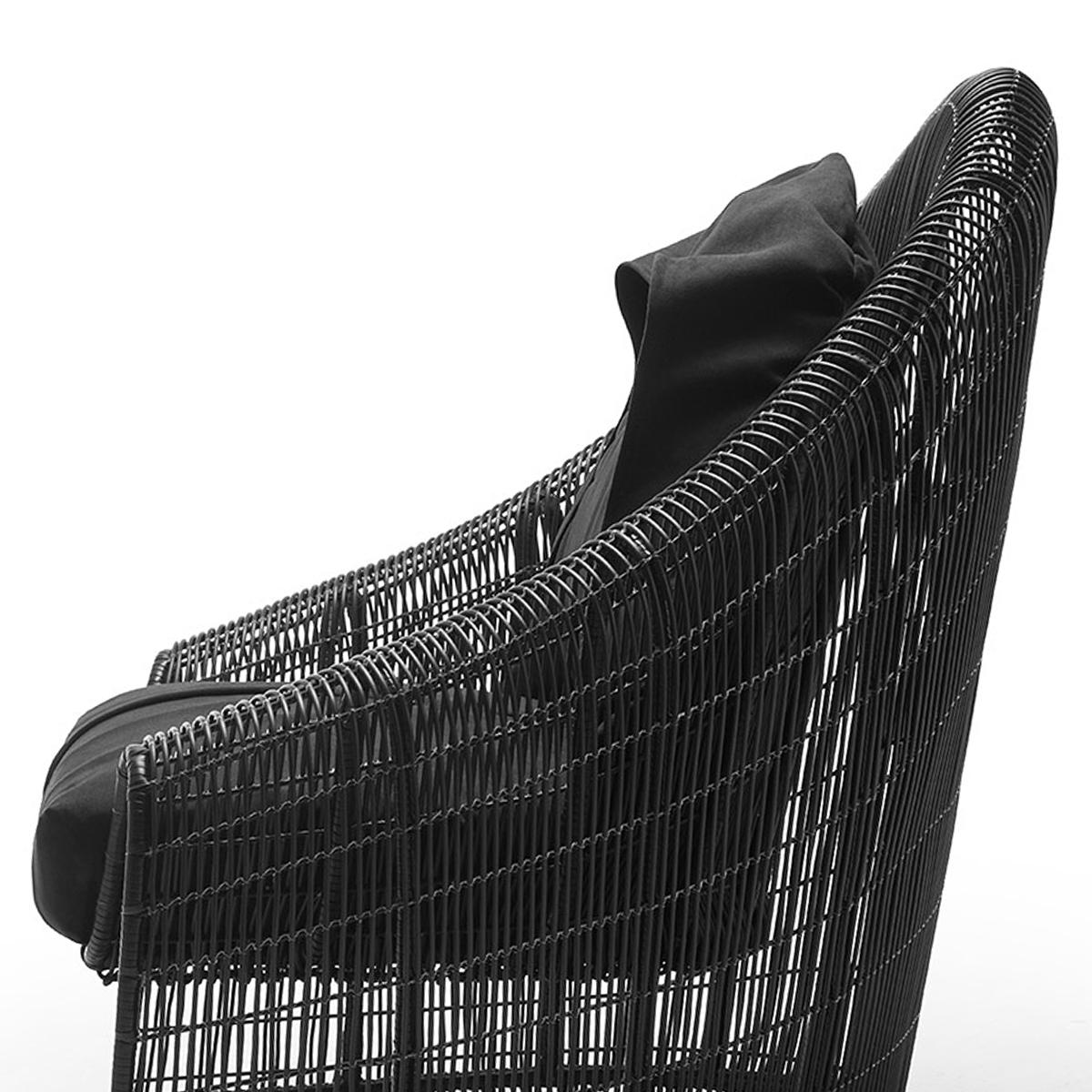 Philippine Palpatine Armchair in Black Finish For Sale