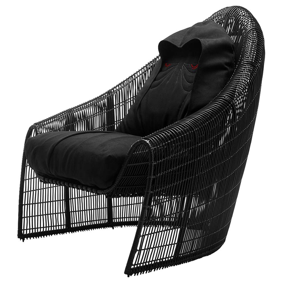 Palpatine Armchair in Black Finish For Sale