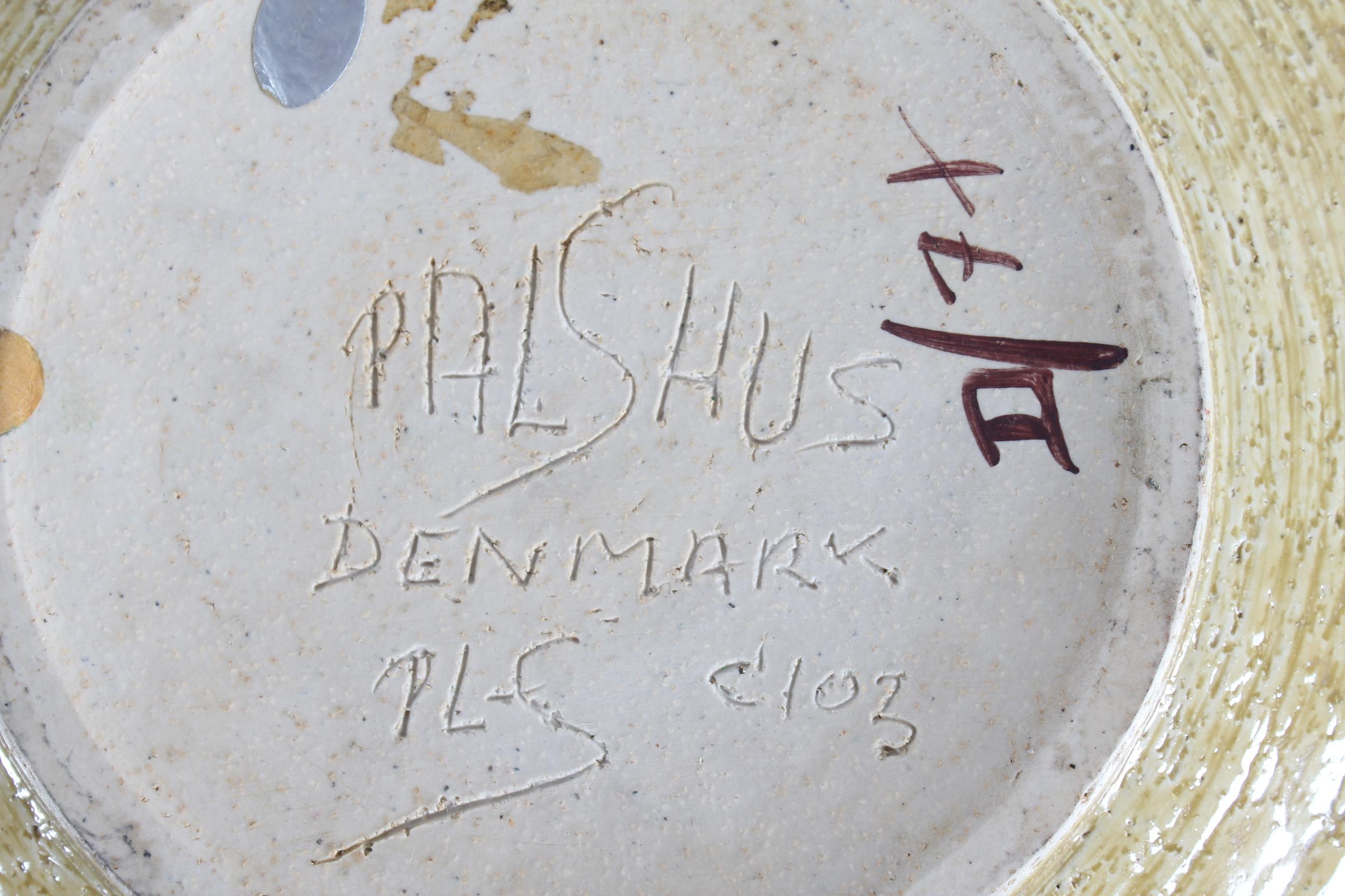 Glazed Palshus Ceramic Bowl Yellow Glaze by Per Linnemann-Schmidt Danmark 1960s