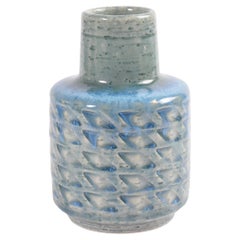 Palshus Ceramic Vase Bright Blue Glaze by Per Linnemann-Schmidt, Danish 1960s