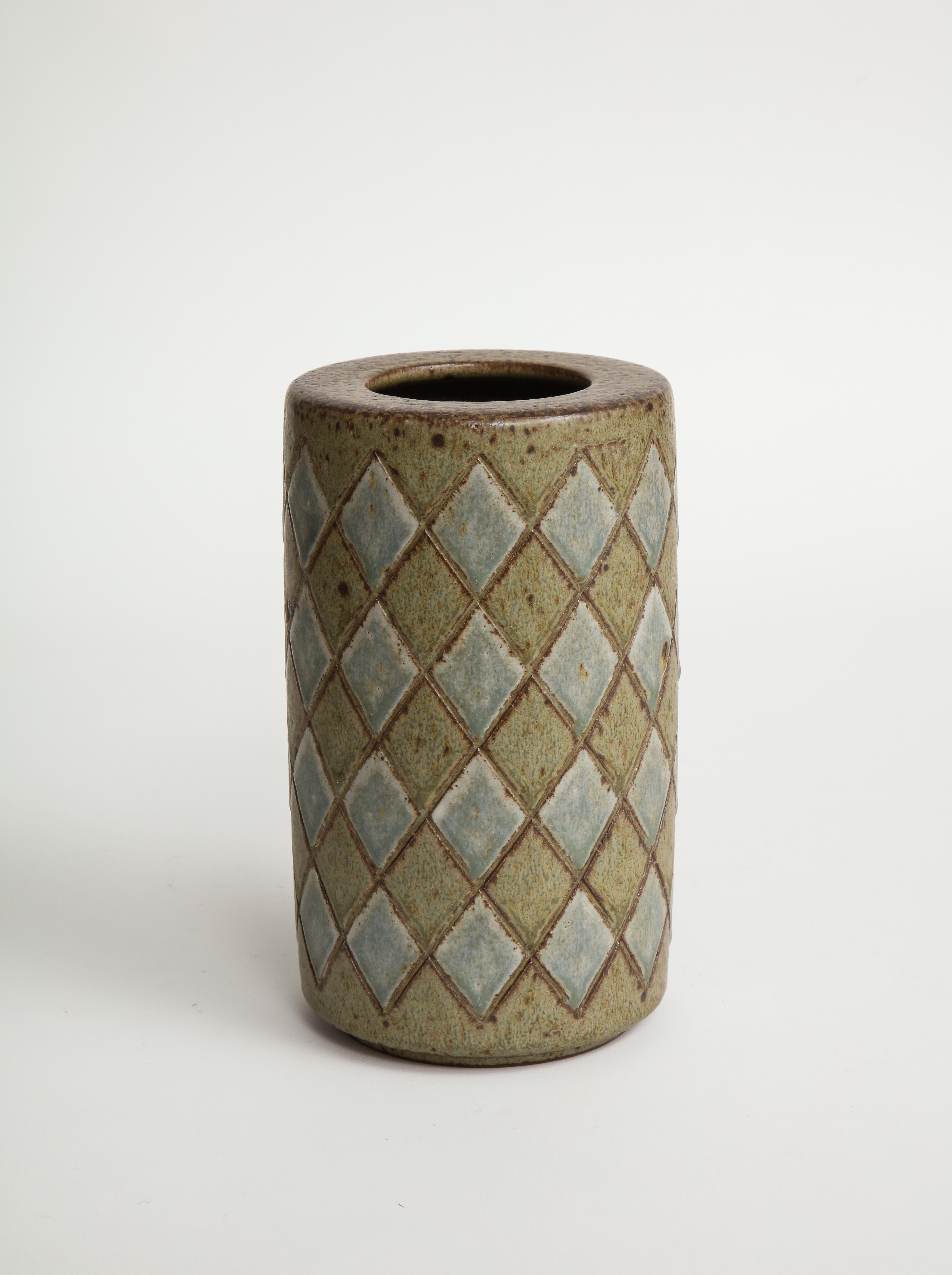 Danish Palshus Denmark, Diamond Patterend Vase