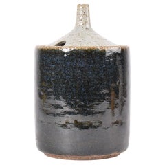 Jarra con tapa Palshus Esmalte azul oscuro de Per Linnemann-Schmidt Cerámica danesa 1960