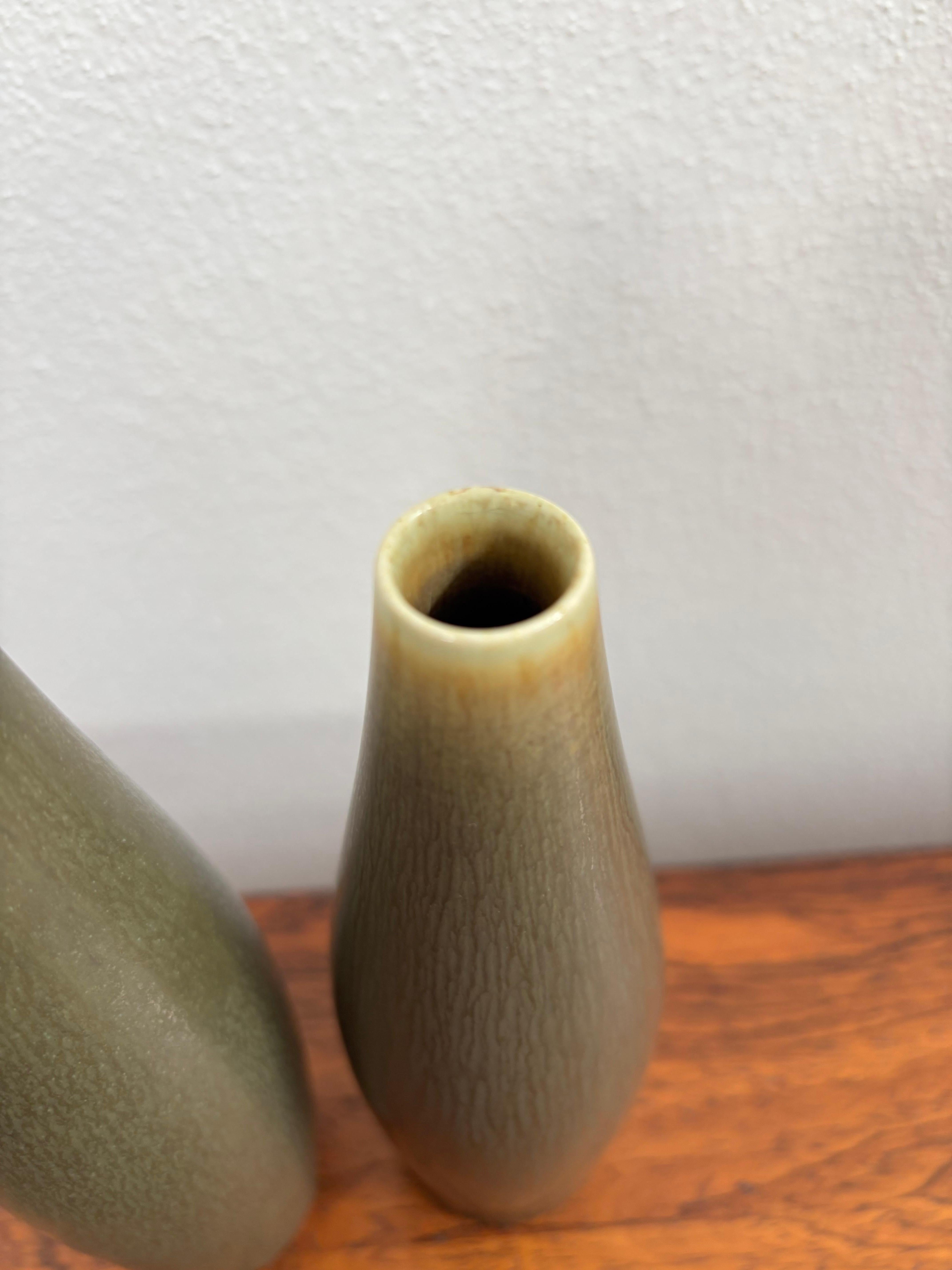 Stoneware Palshus Per Linnemann-Schmidt Scandinavian Midcentury Vases Set, Denmark 1960s For Sale