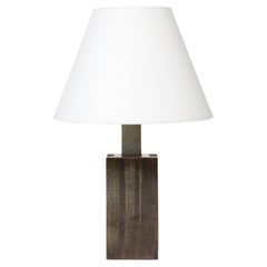 Lámpara de mesa Palshus de arenisca, pantalla personalizada, Dinamarca, años 60, firmada y numerada