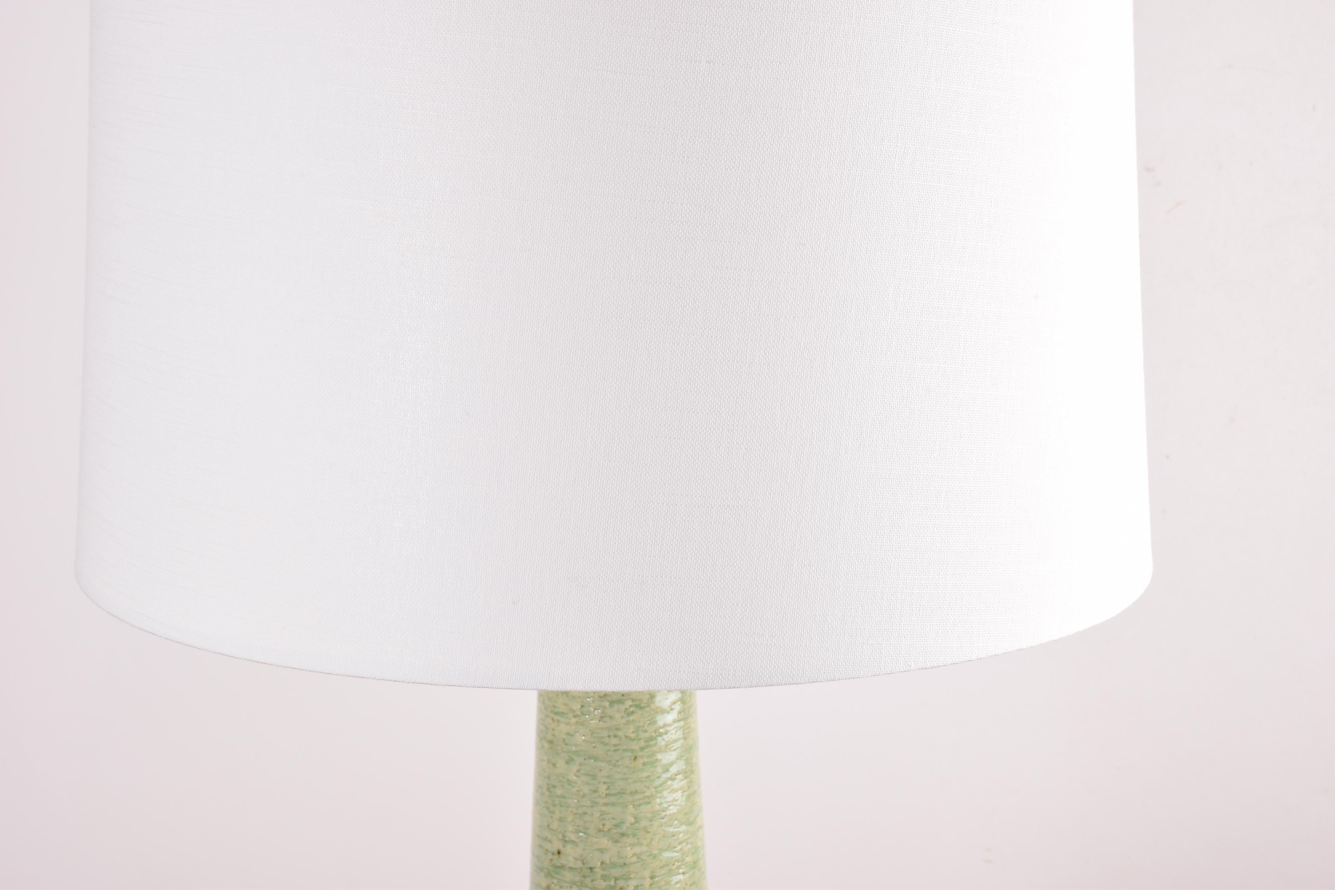 Palshus Very Tall Ceramic Table Lamp Green Glaze, Danish Midcentury Modern 1960s For Sale 2