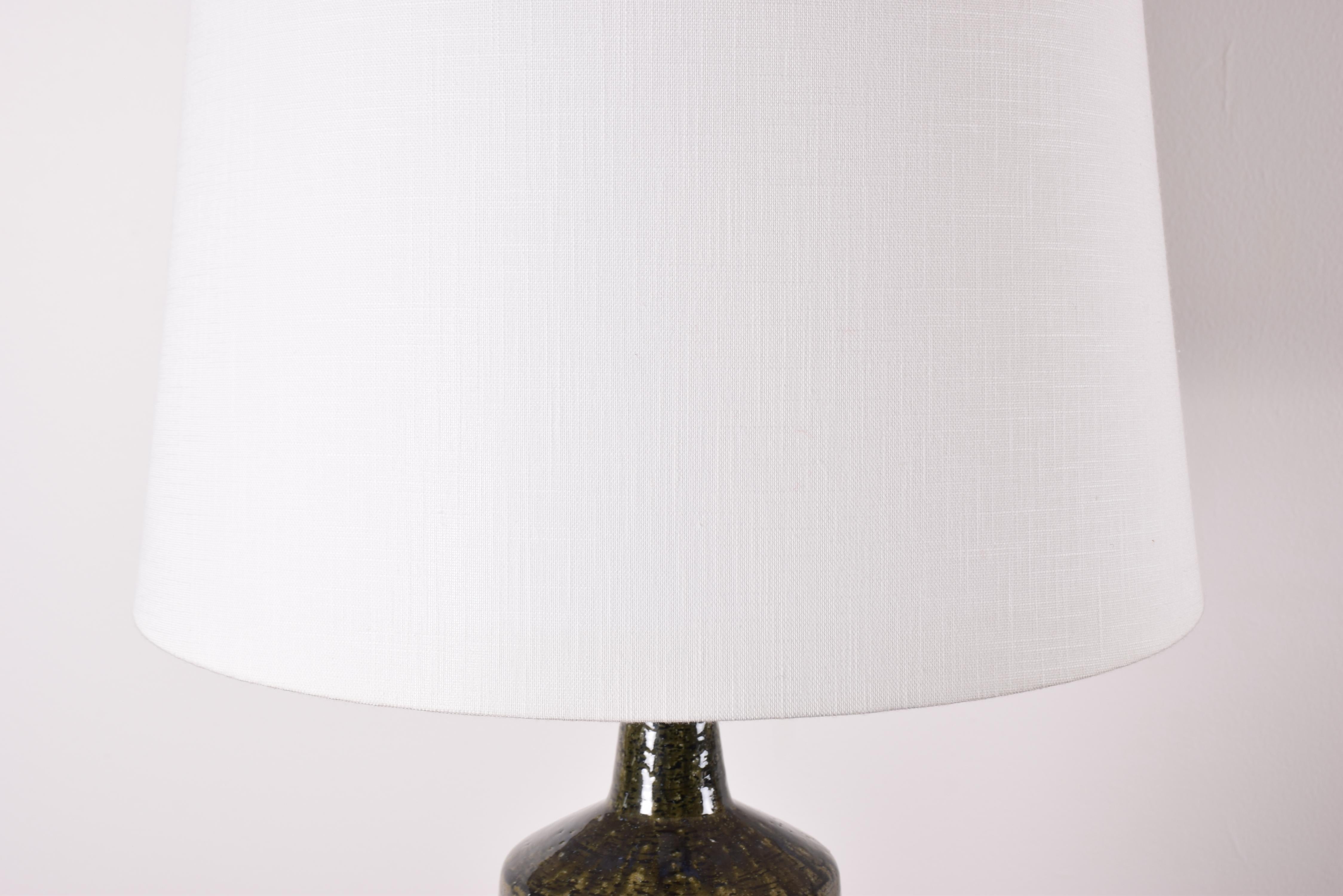 Palshus Very Tall Table Lamp Green and Blue Danish Midcentury Ceramic, 1960s 5
