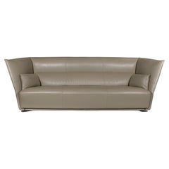 Used Paltrona Frau 'Almo' Modern Leather Sofa Designed by Garcia Cumini