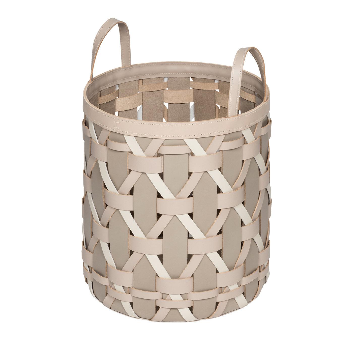 Palù Tall Large Cream Storage Basket by Federica Biasi In New Condition For Sale In Milan, IT