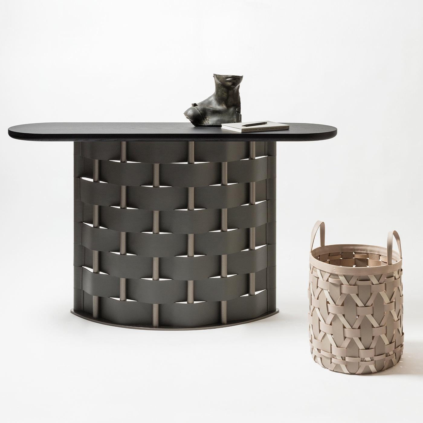 Contemporary Palù Tall Large Cream Storage Basket by Federica Biasi For Sale