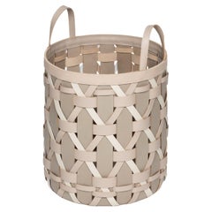 Palù Tall Large Cream Storage Basket by Federica Biasi