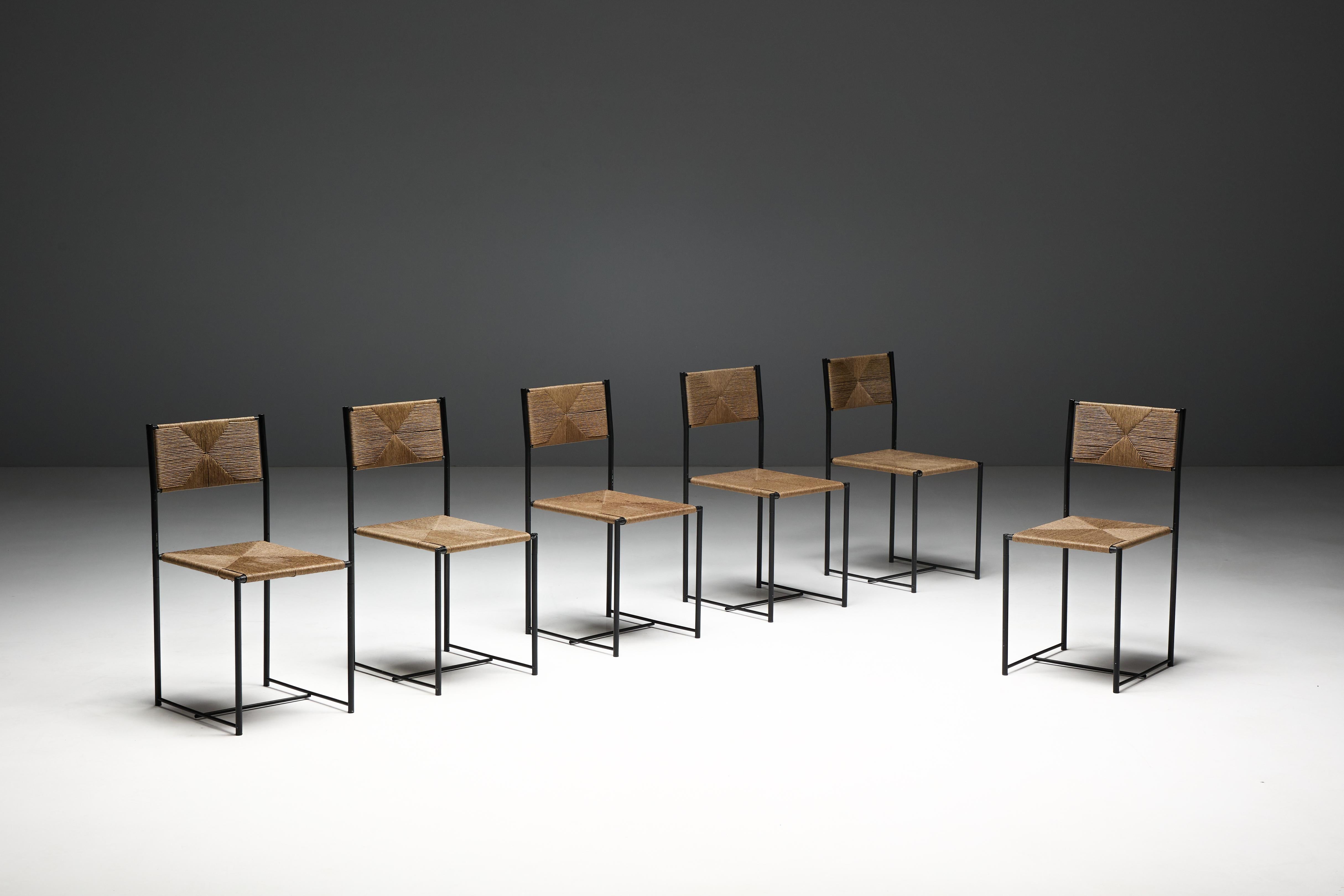 Steel Paludis Dining Chairs by Giandomenico Belotti for Alias, Italy, 1980s For Sale