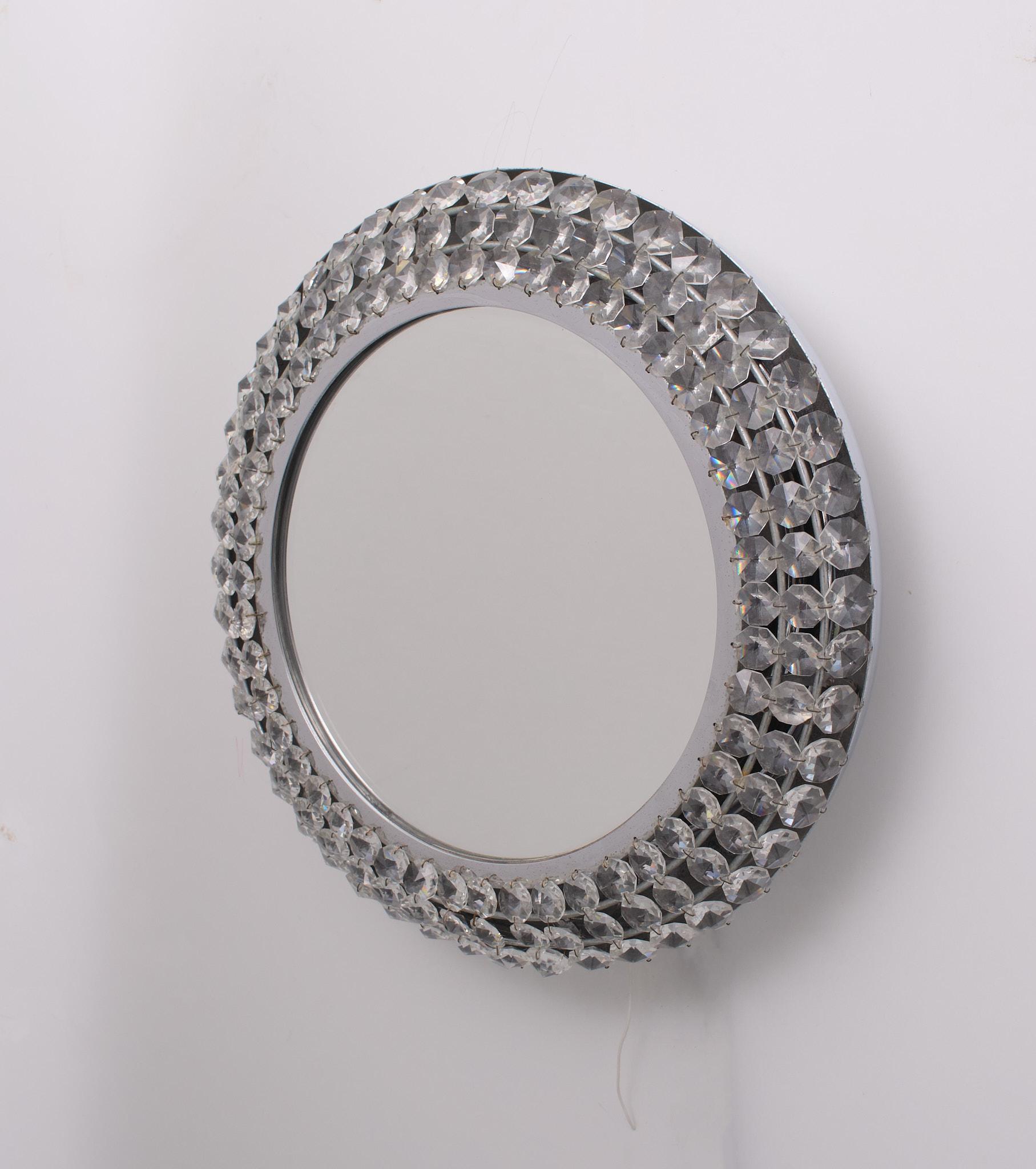 Palwa Crystal Backlit  Mirror, 1960 For Sale 1
