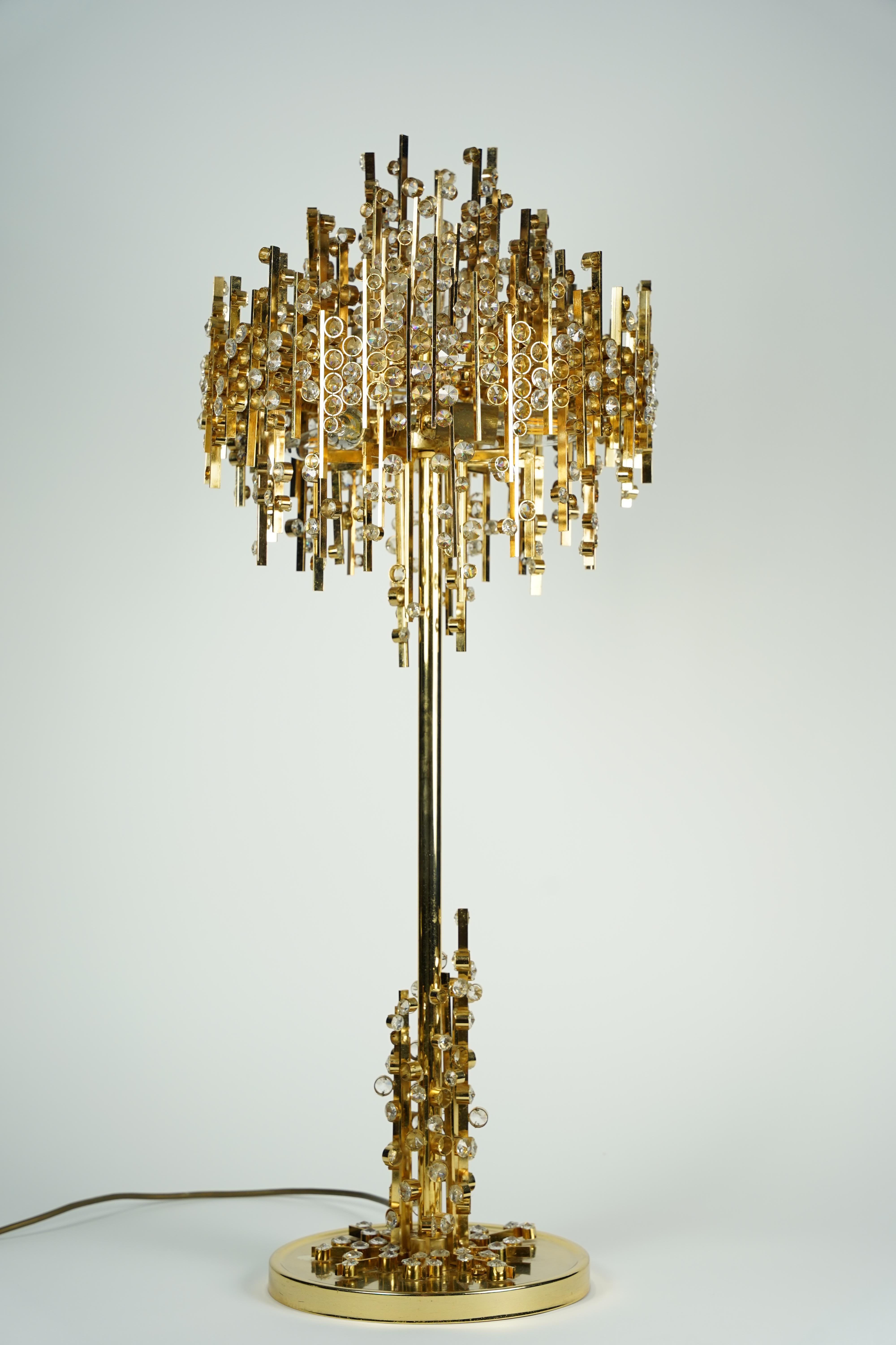 Lampe Palwa avec cristal taillé, Autriche 1970 en vente 3