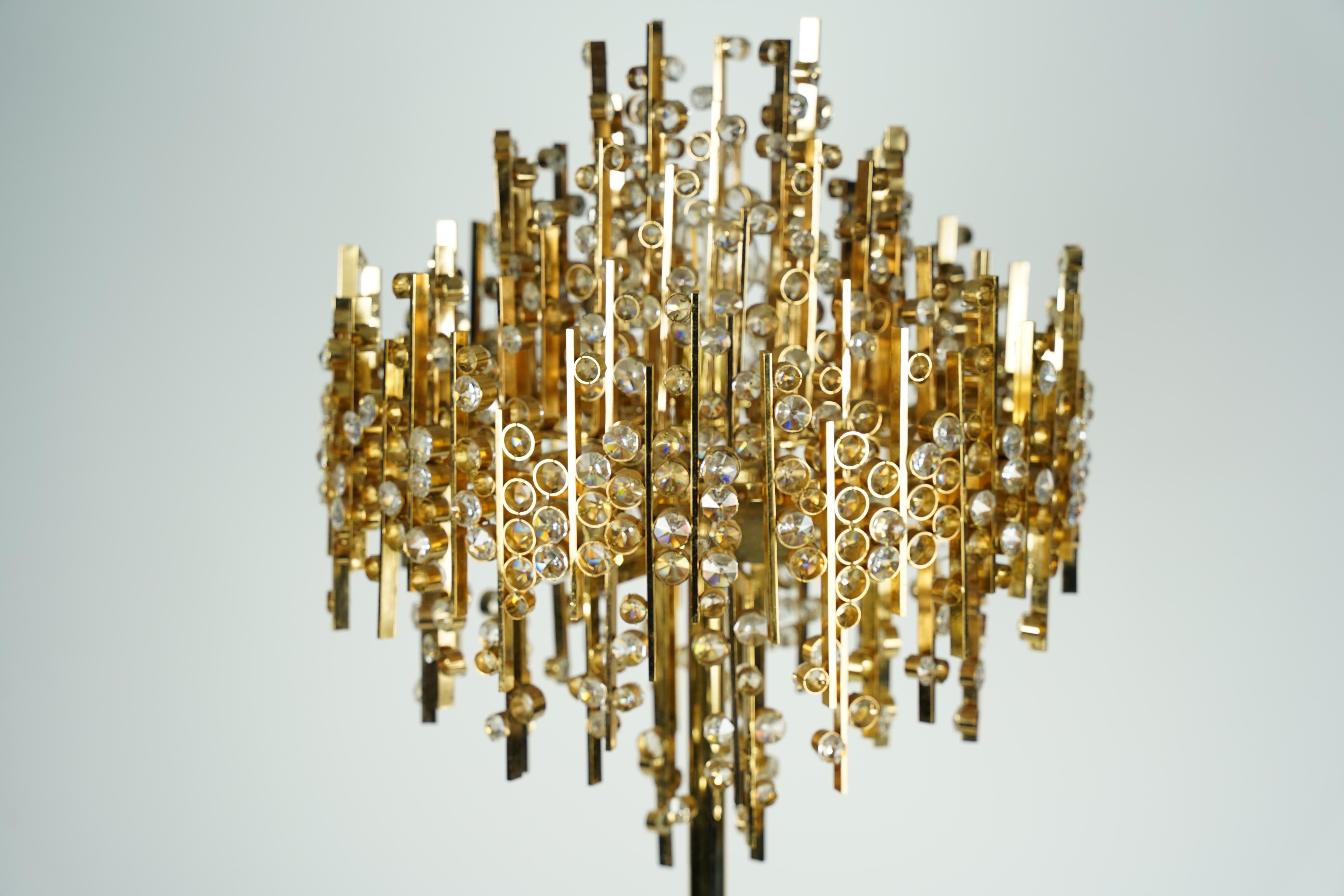 Lampe Palwa avec cristal taillé, Autriche 1970 en vente 4