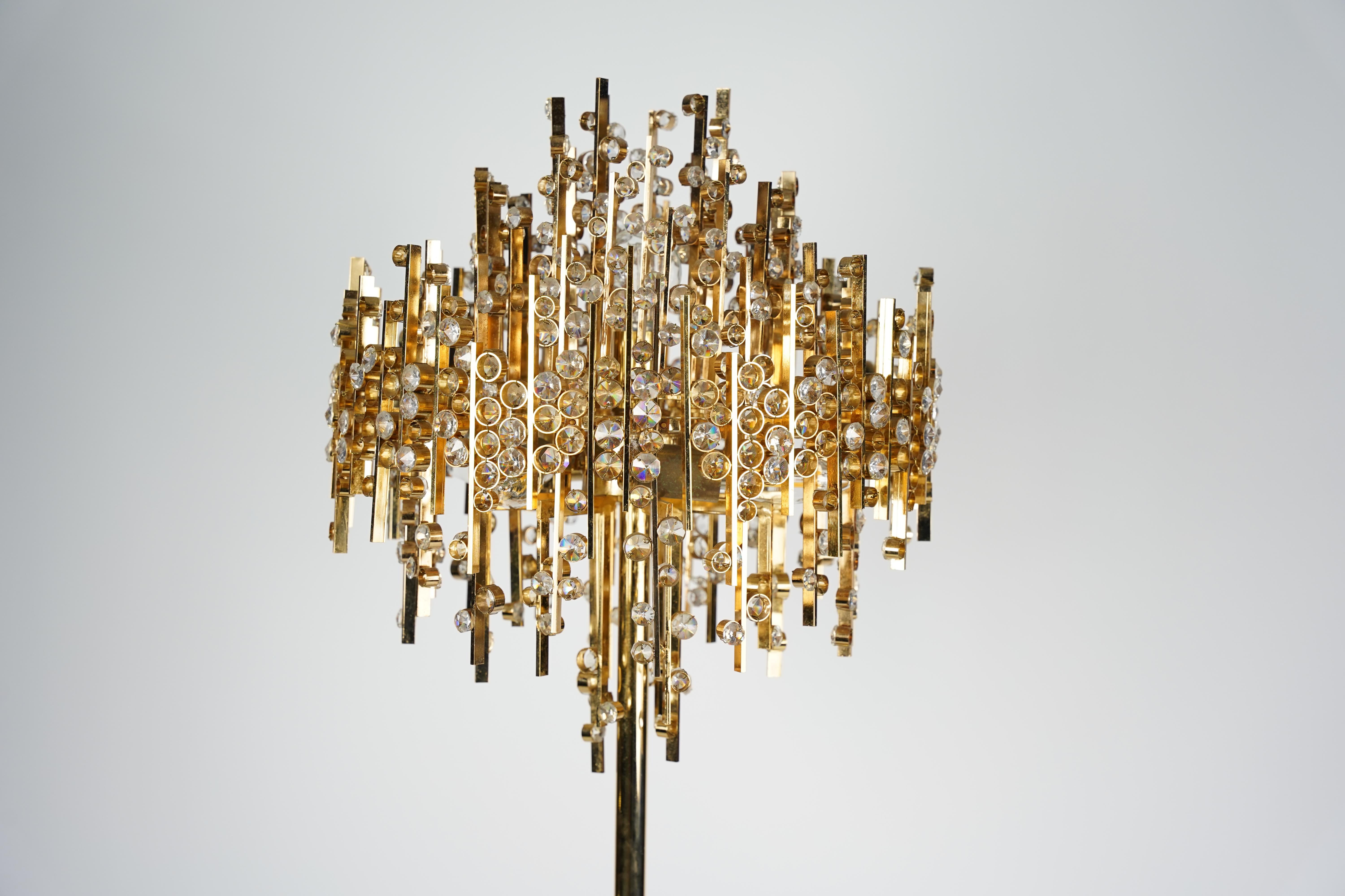 Lampe Palwa avec cristal taillé, Autriche 1970 en vente 5