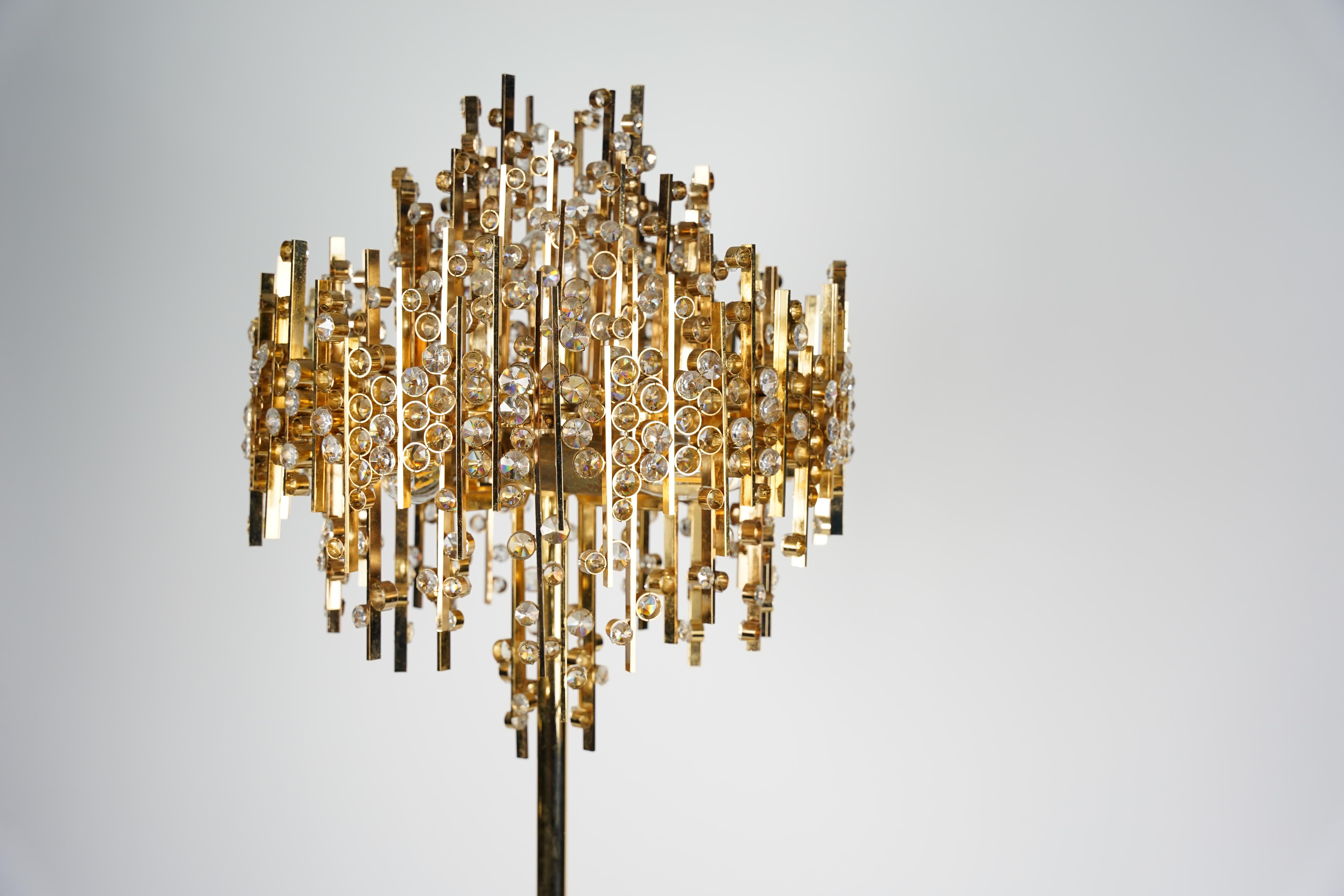 Lampe Palwa avec cristal taillé, Autriche 1970 en vente 6