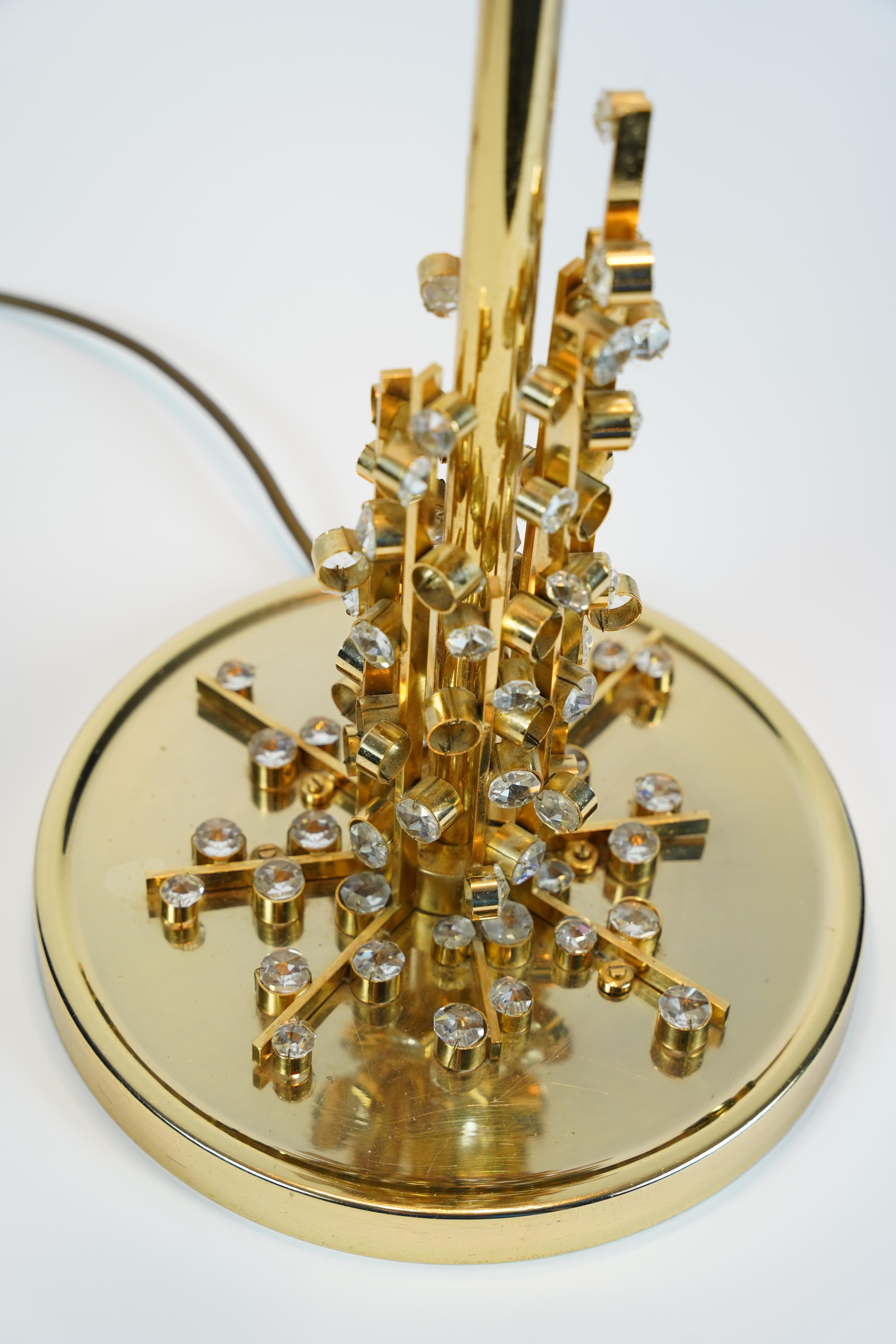Autrichien Lampe Palwa avec cristal taillé, Autriche 1970 en vente