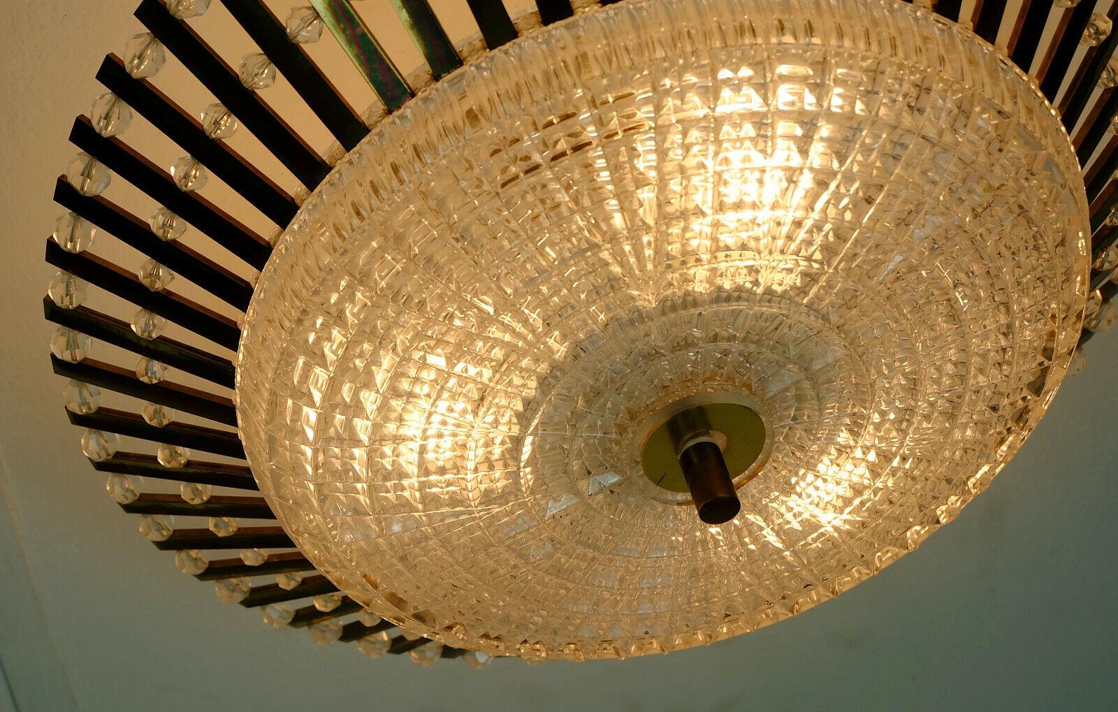 palwa CEILING LAMP small chandelier christoph palme 1960s hollywood regency  In Good Condition In Mannheim, DE