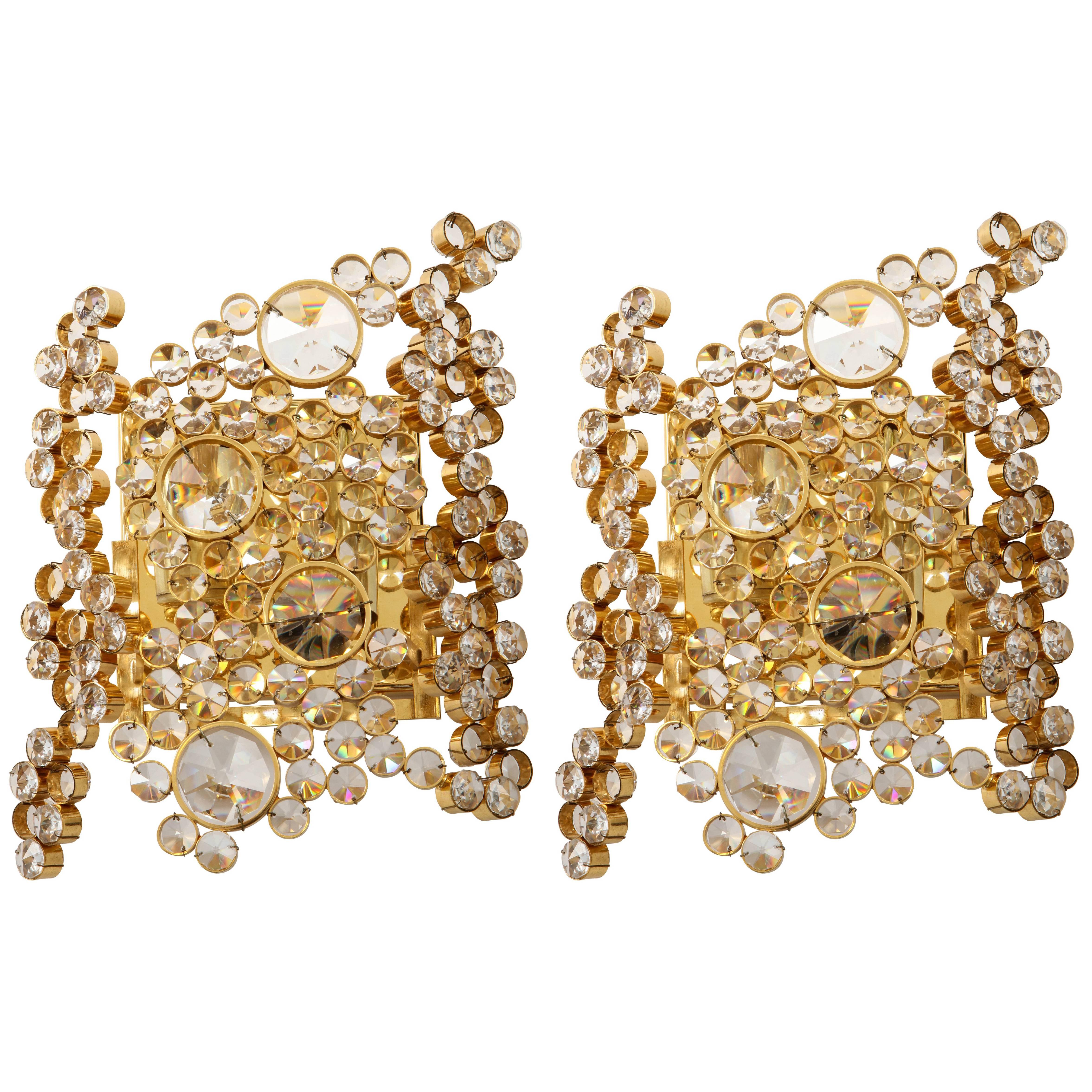 Palwa Crystal Sconces For Sale