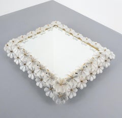 Palwa Flor Espejo Retroiluminado Vidrio Cromado, Alemania, 1970