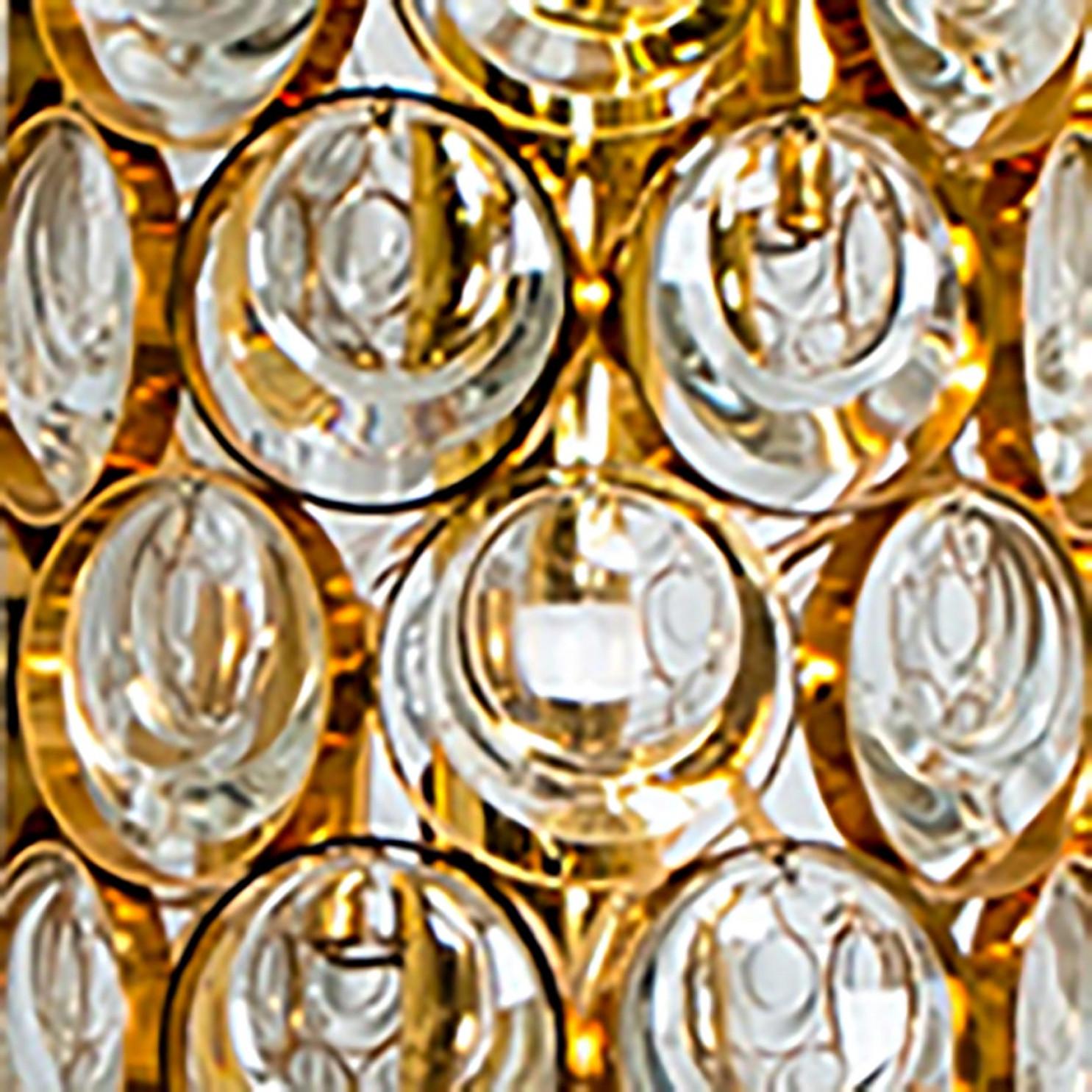 Palwa Gilt Metal Glass Floorlamp, 1970 im Angebot 3