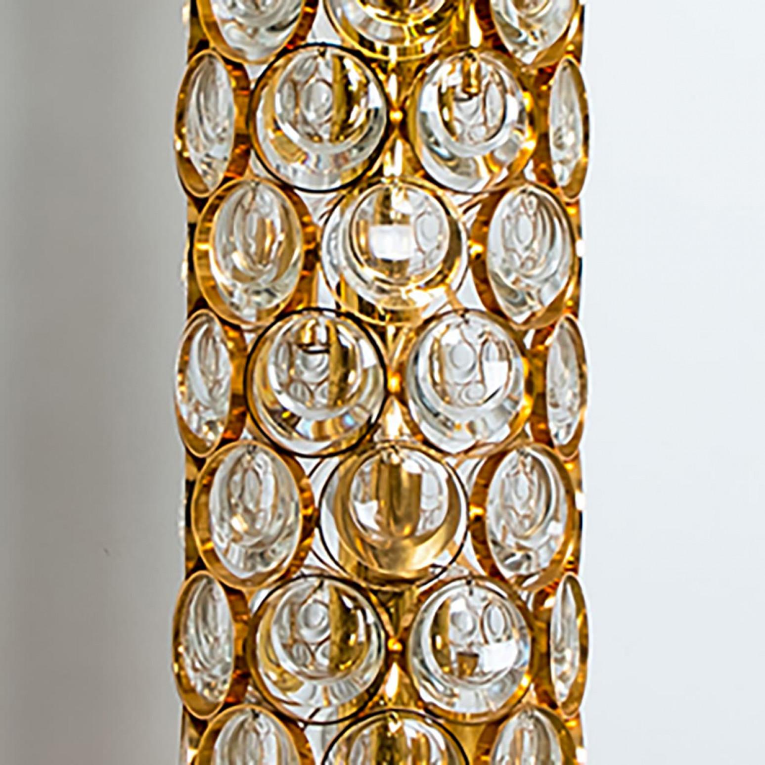 Palwa Gilt Metal Glass Floorlamp, 1970 im Angebot 2
