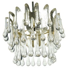 Palwa Gold, drop Crystal Chandelier, 1970, Austria